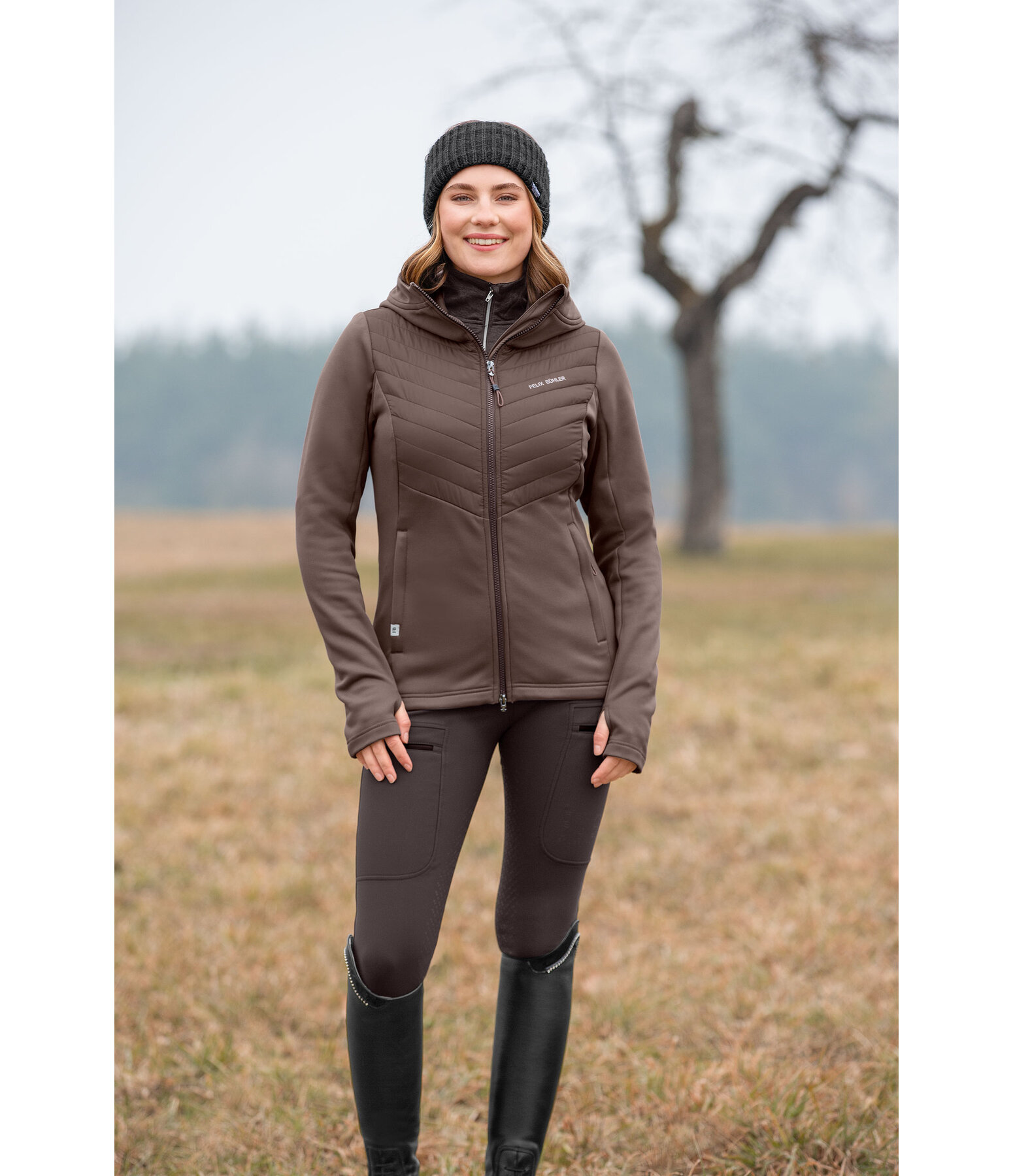 Hooded Combination Riding Jacket Mara