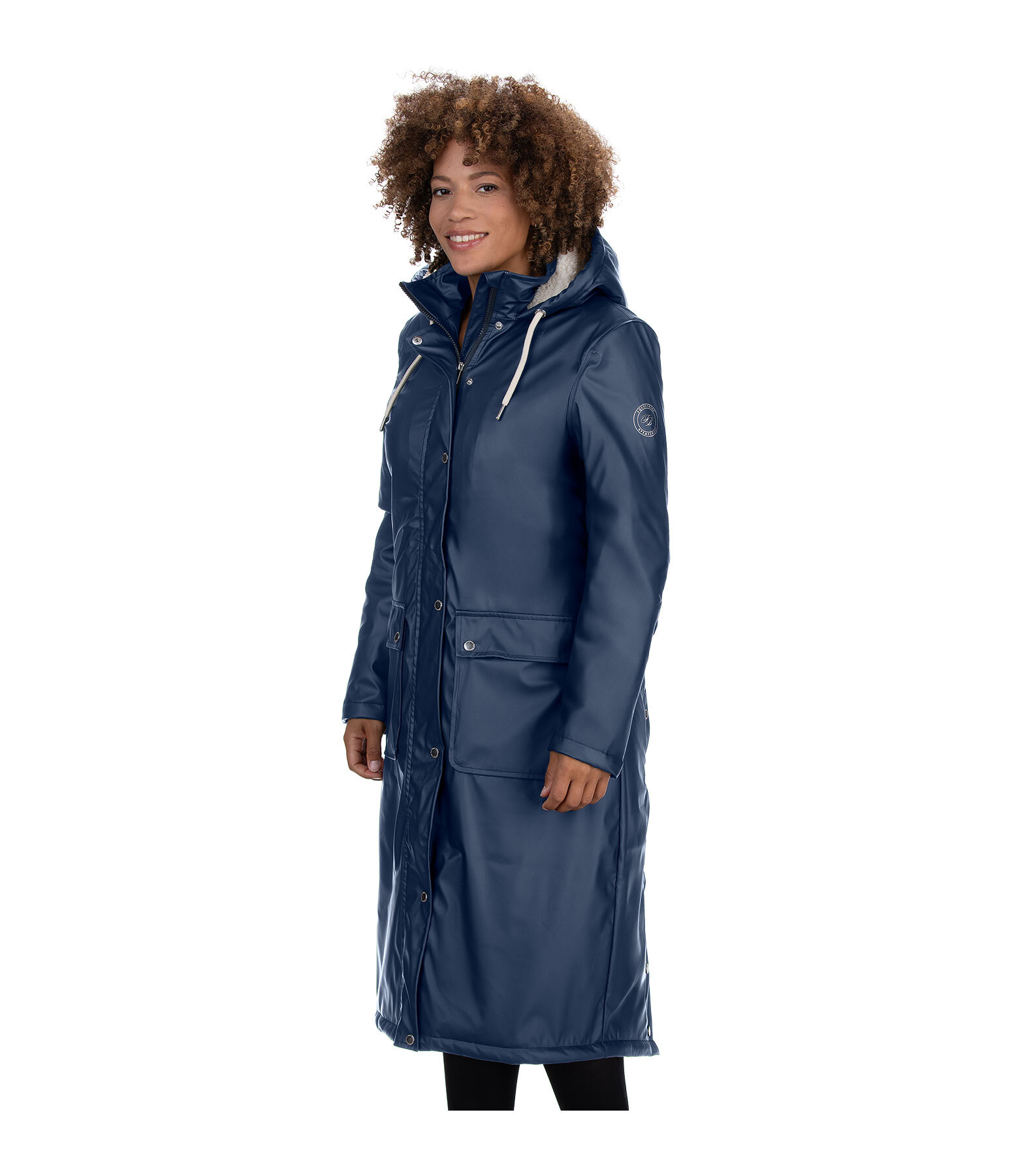Teddy Fleece Hooded Raincoat Paris Long