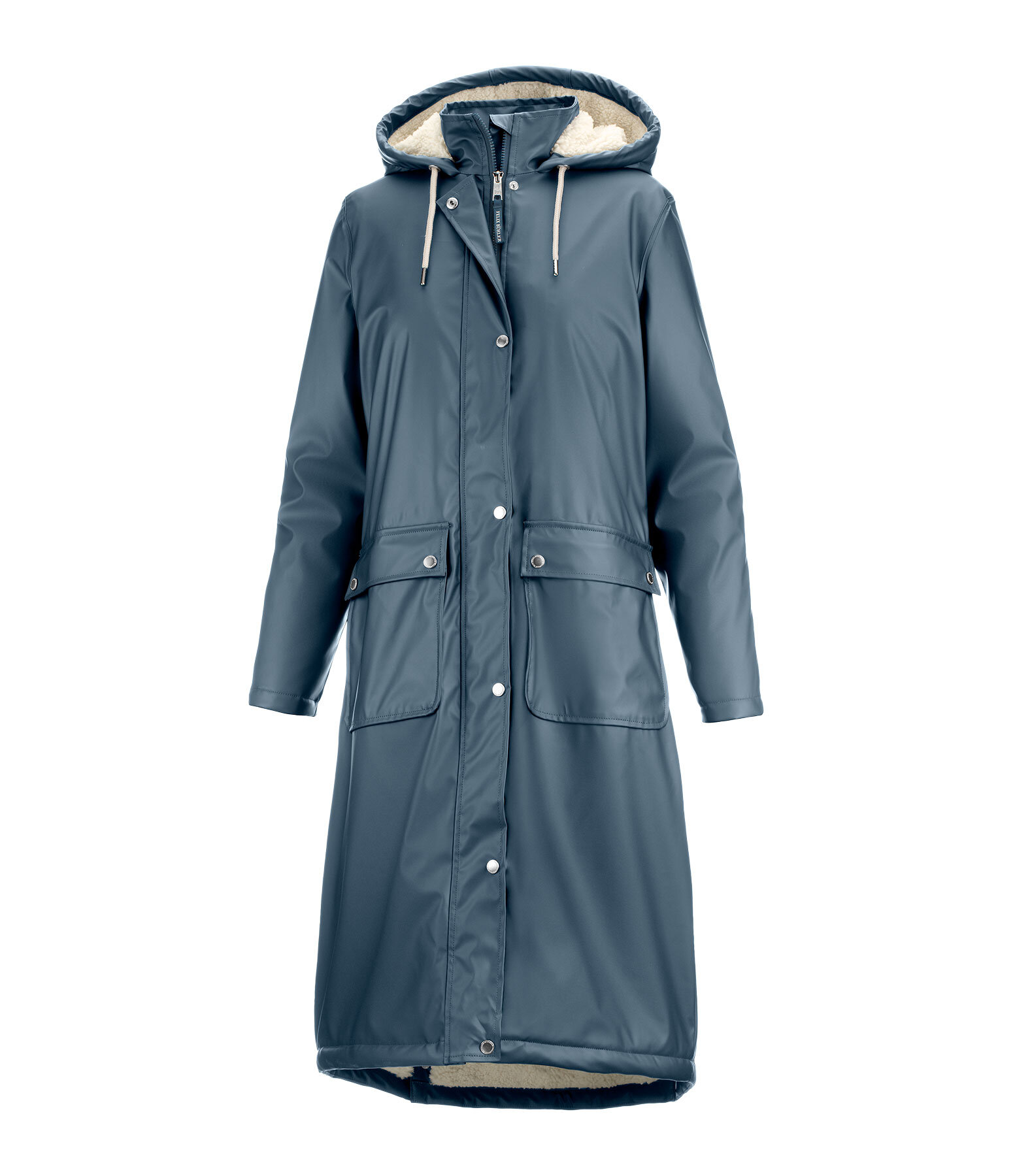 Teddy Fleece Hooded Raincoat Paris Long