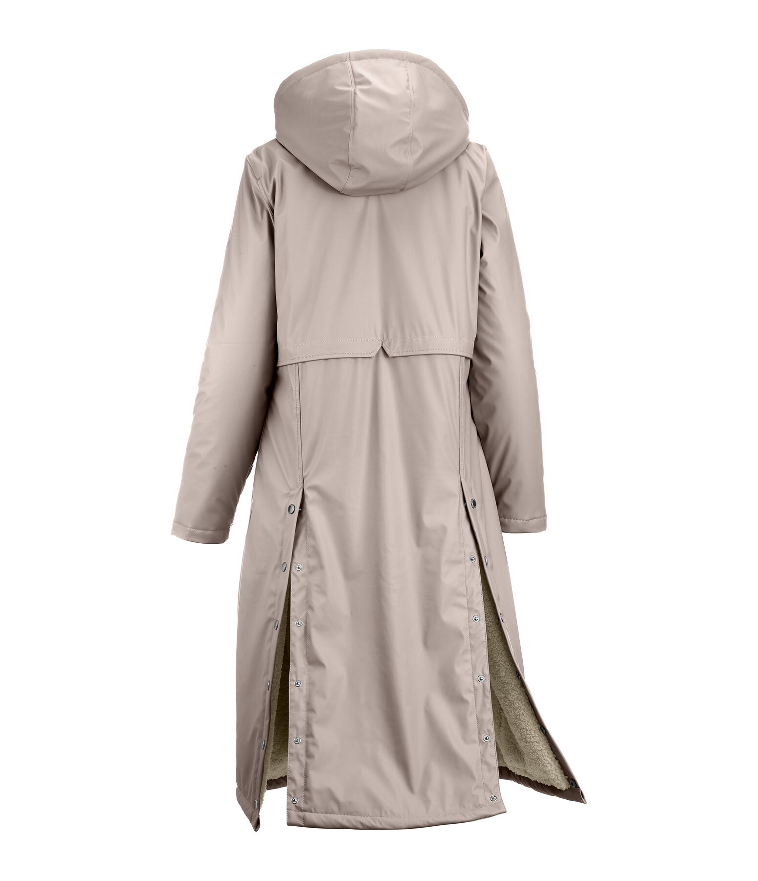 Teddy Fleece Hooded Raincoat Paris Long