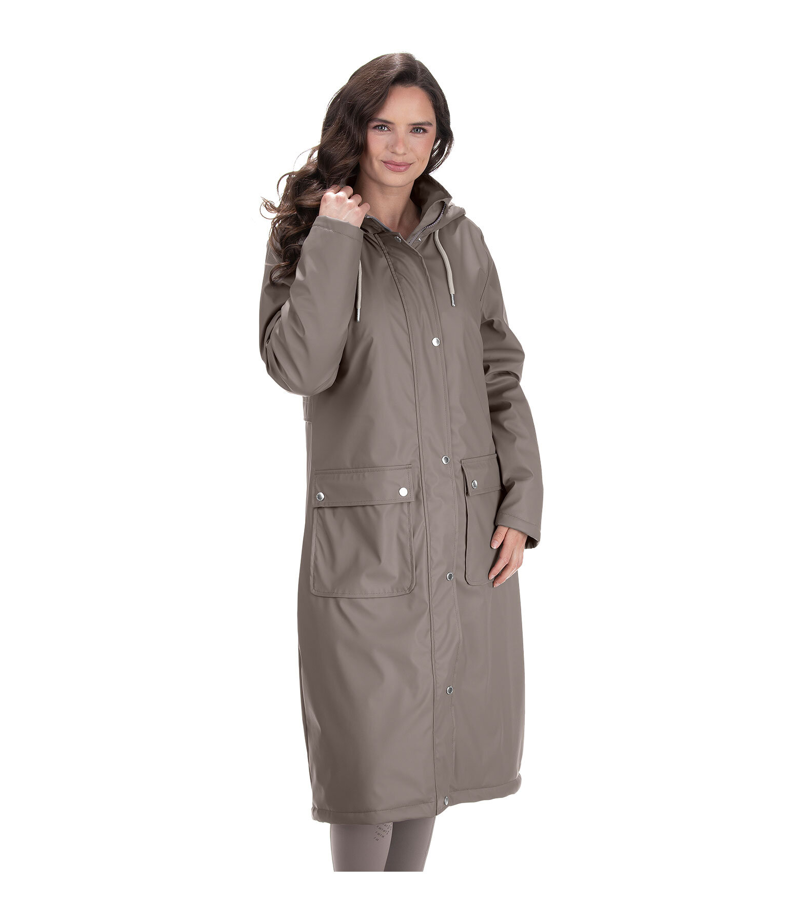 Teddy Fleece Hooded Raincoat Paris Long