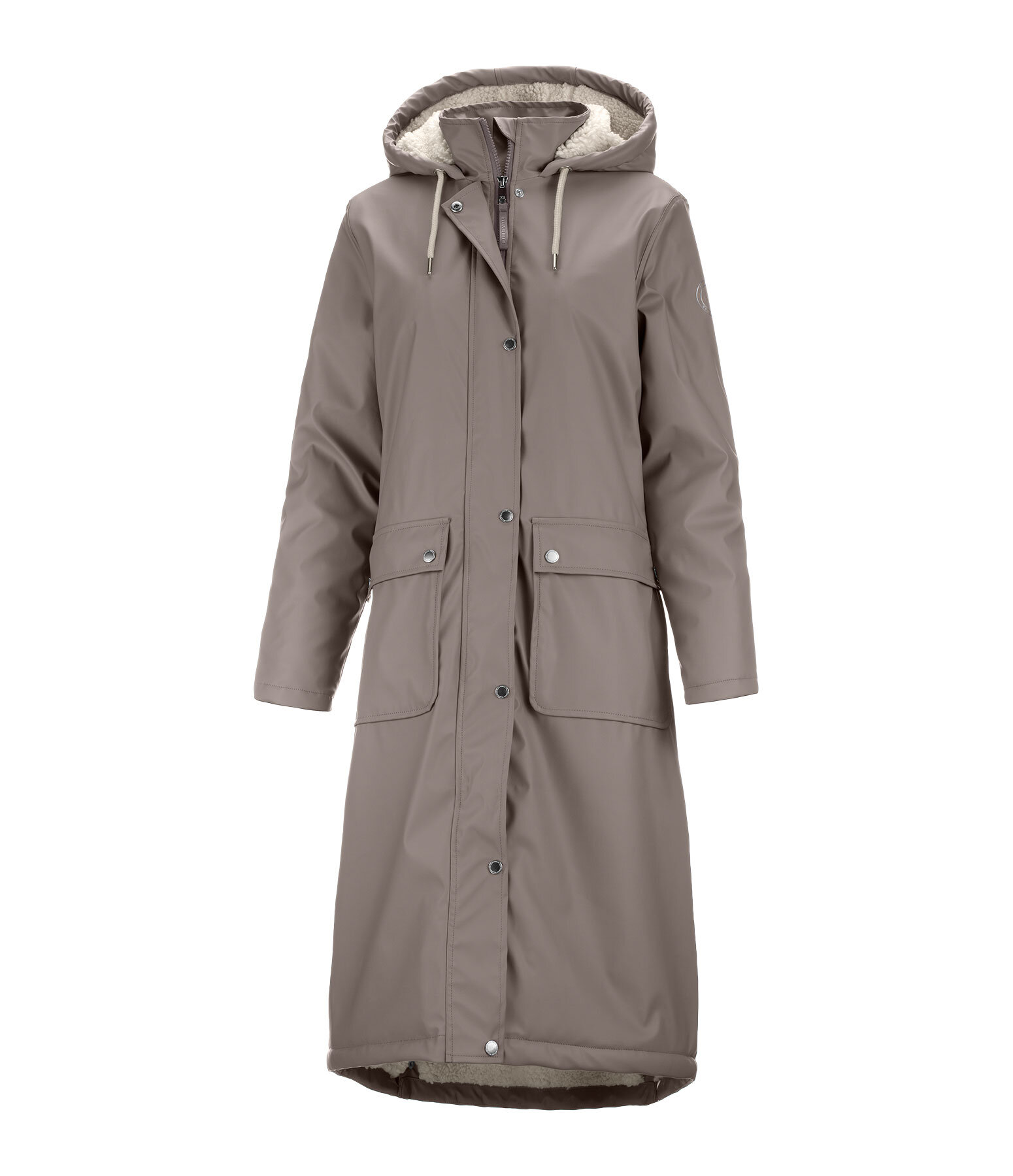 Teddy Fleece Hooded Raincoat Paris Long