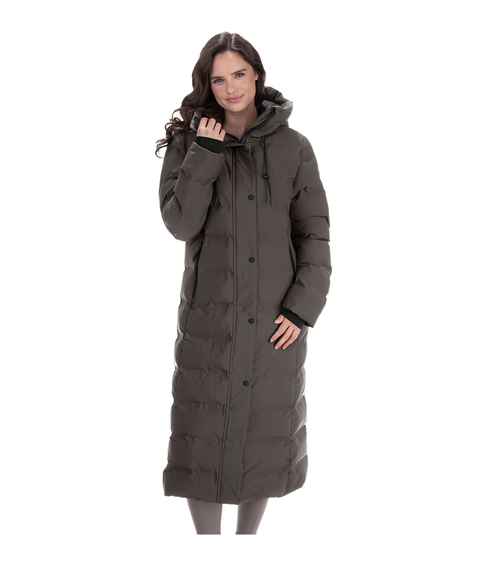 Hooded Quilted Riding Coat Zoe