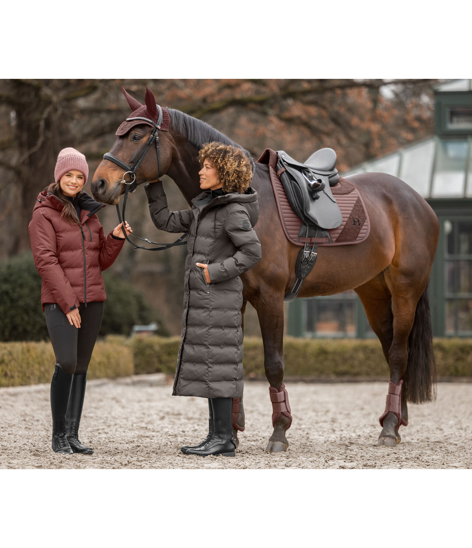 Hooded Quilted Riding Coat Zoe