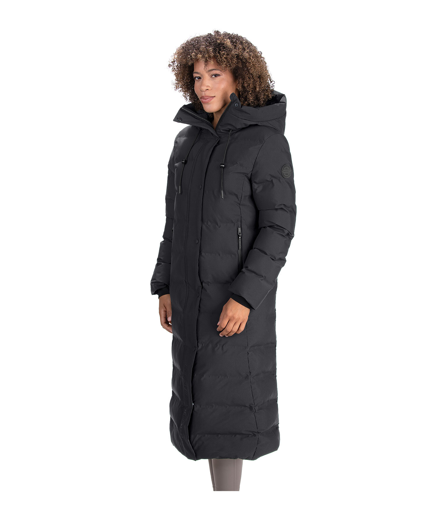 Hooded Quilted Riding Coat Zoe