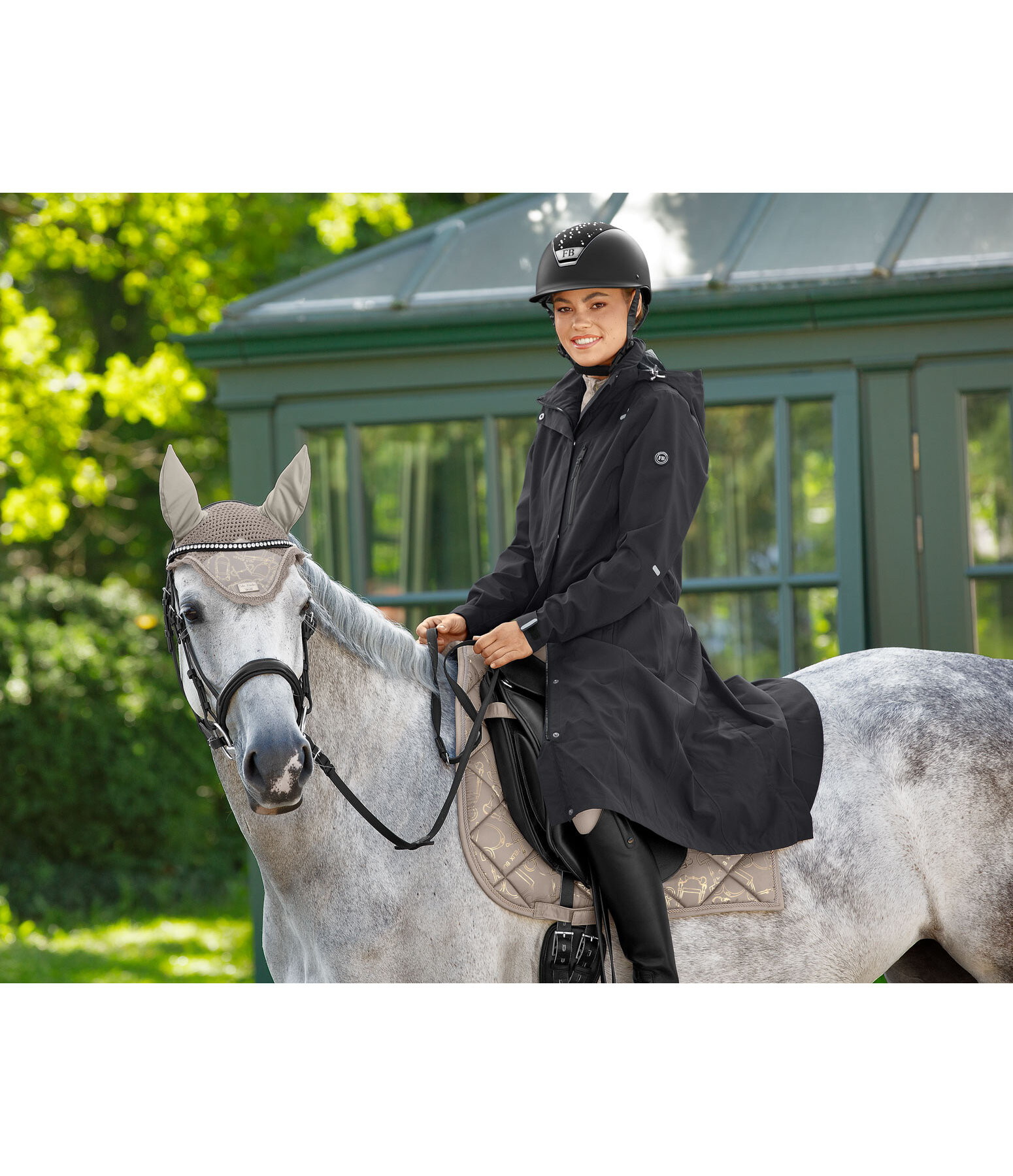 Hooded Functional Riding Coat Enna