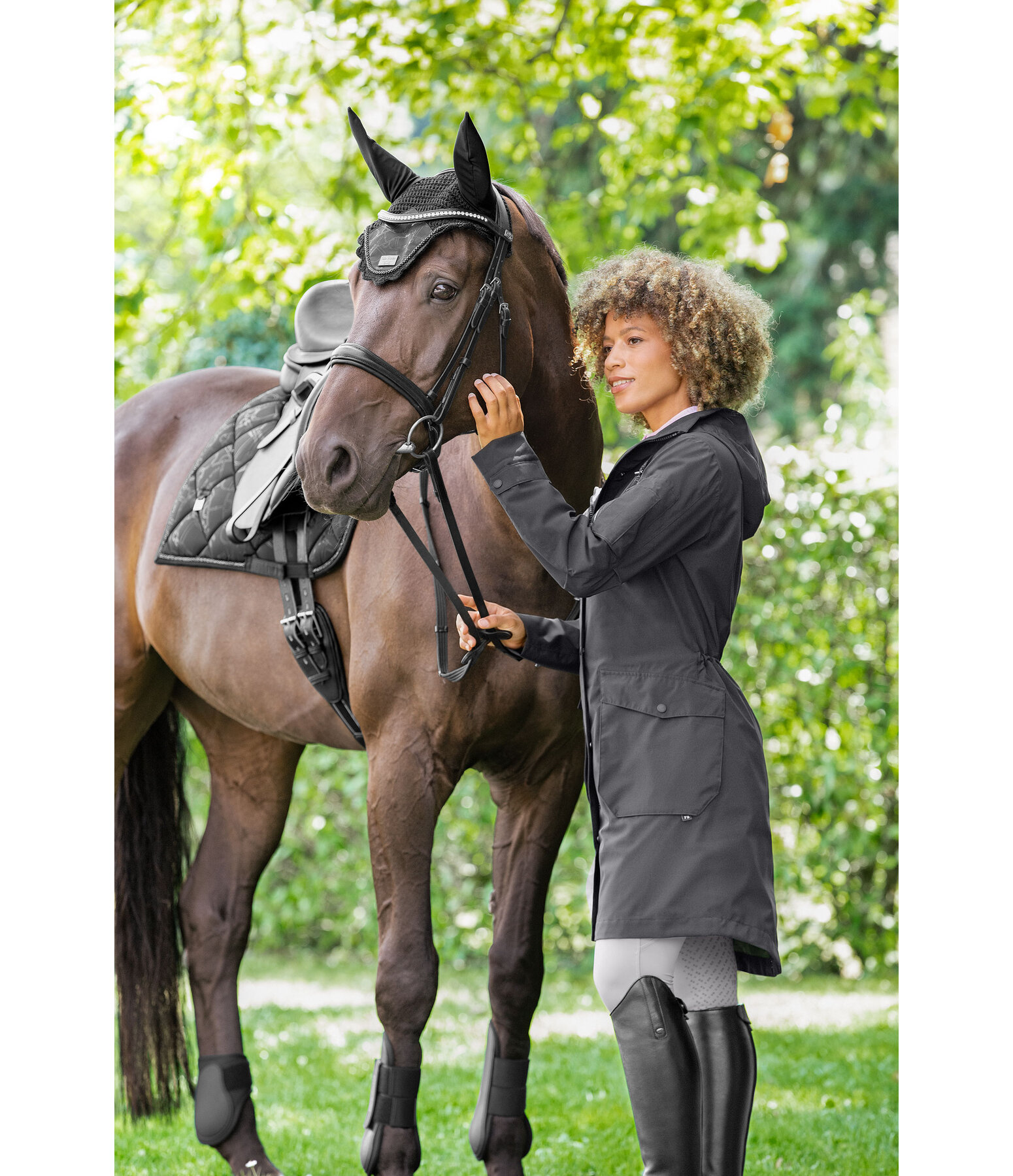 Hooded Functional Riding Parka Emily II