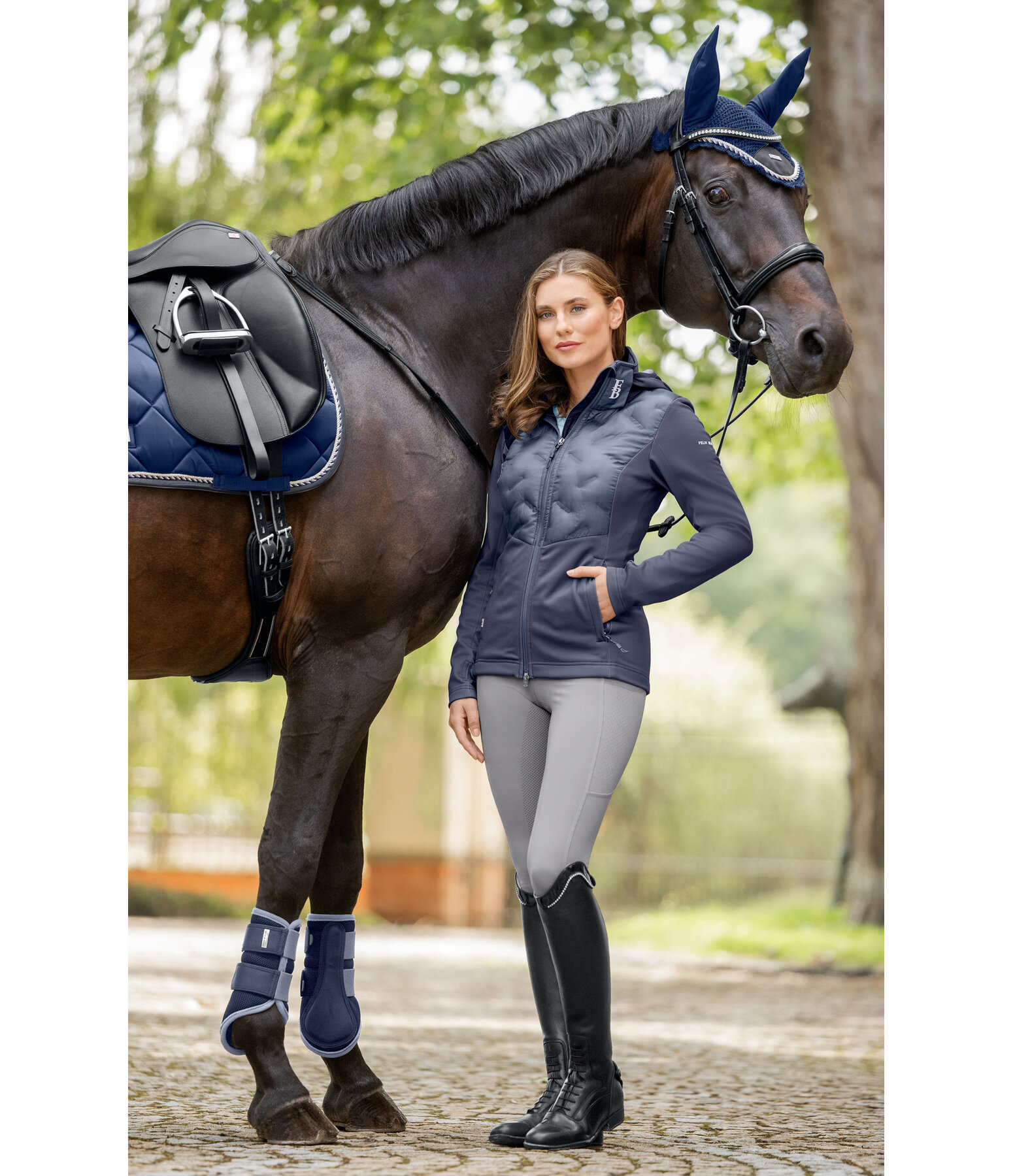 Hooded Combination Jacket Lina