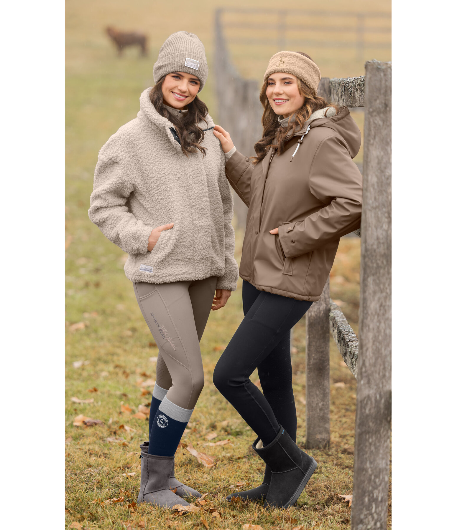 Teddy Fleece Hooded Rain Jacket Nella
