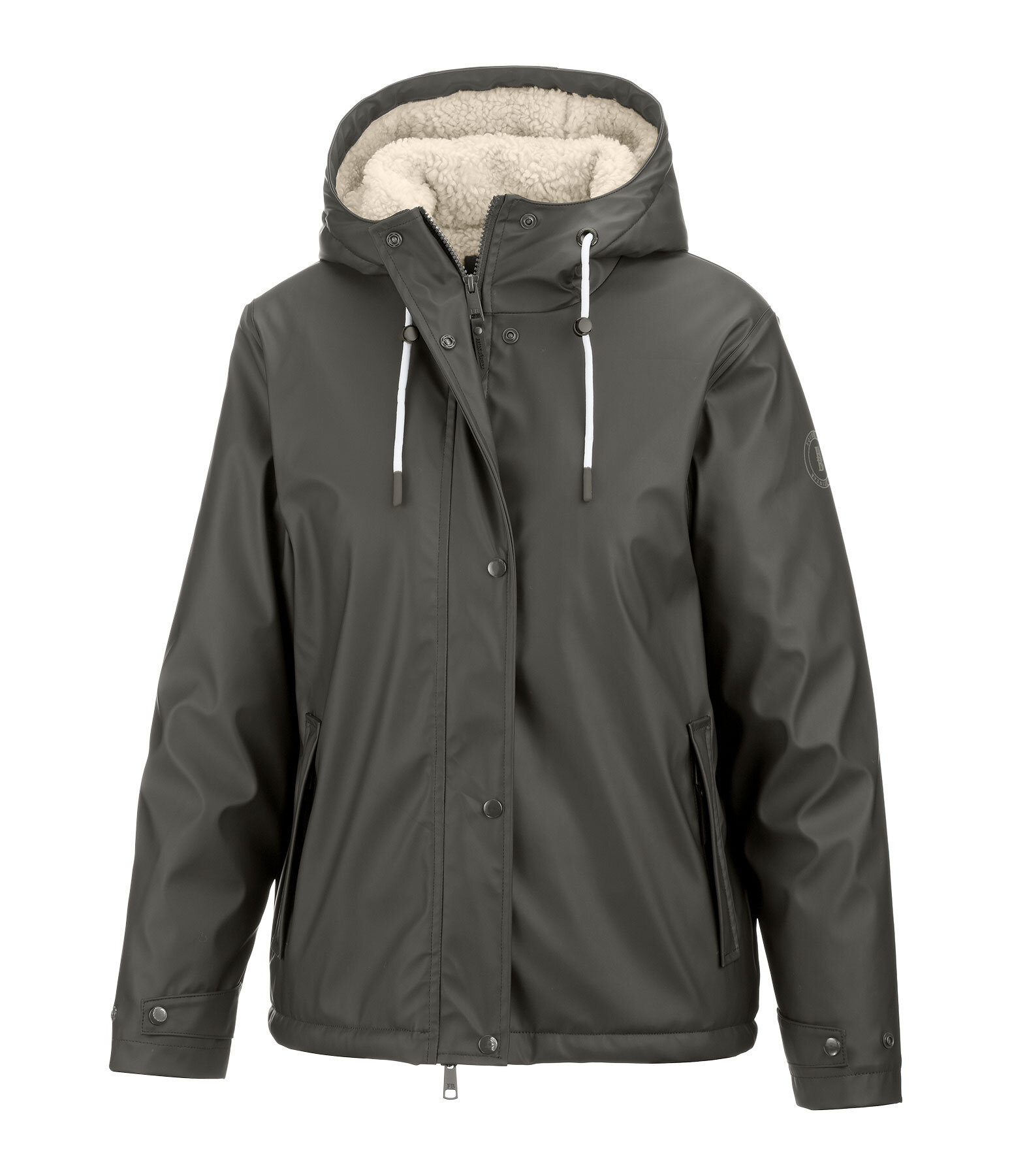 Teddy Fleece Hooded Rain Jacket Nella