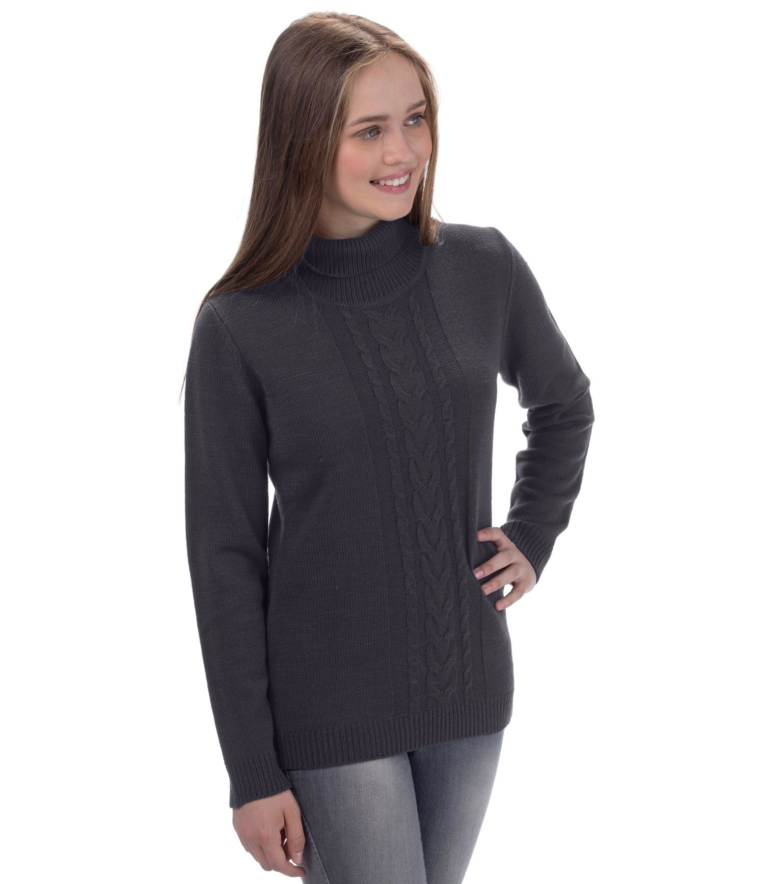 Childrens black polo neck jumpers top