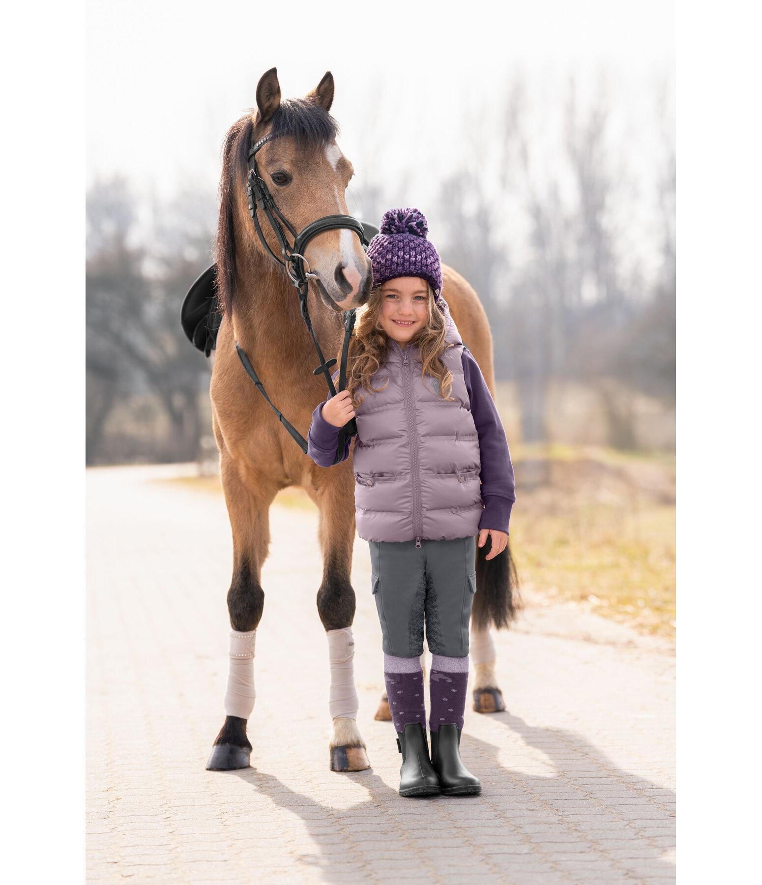 Children's Hooded Riding Gilet Calla