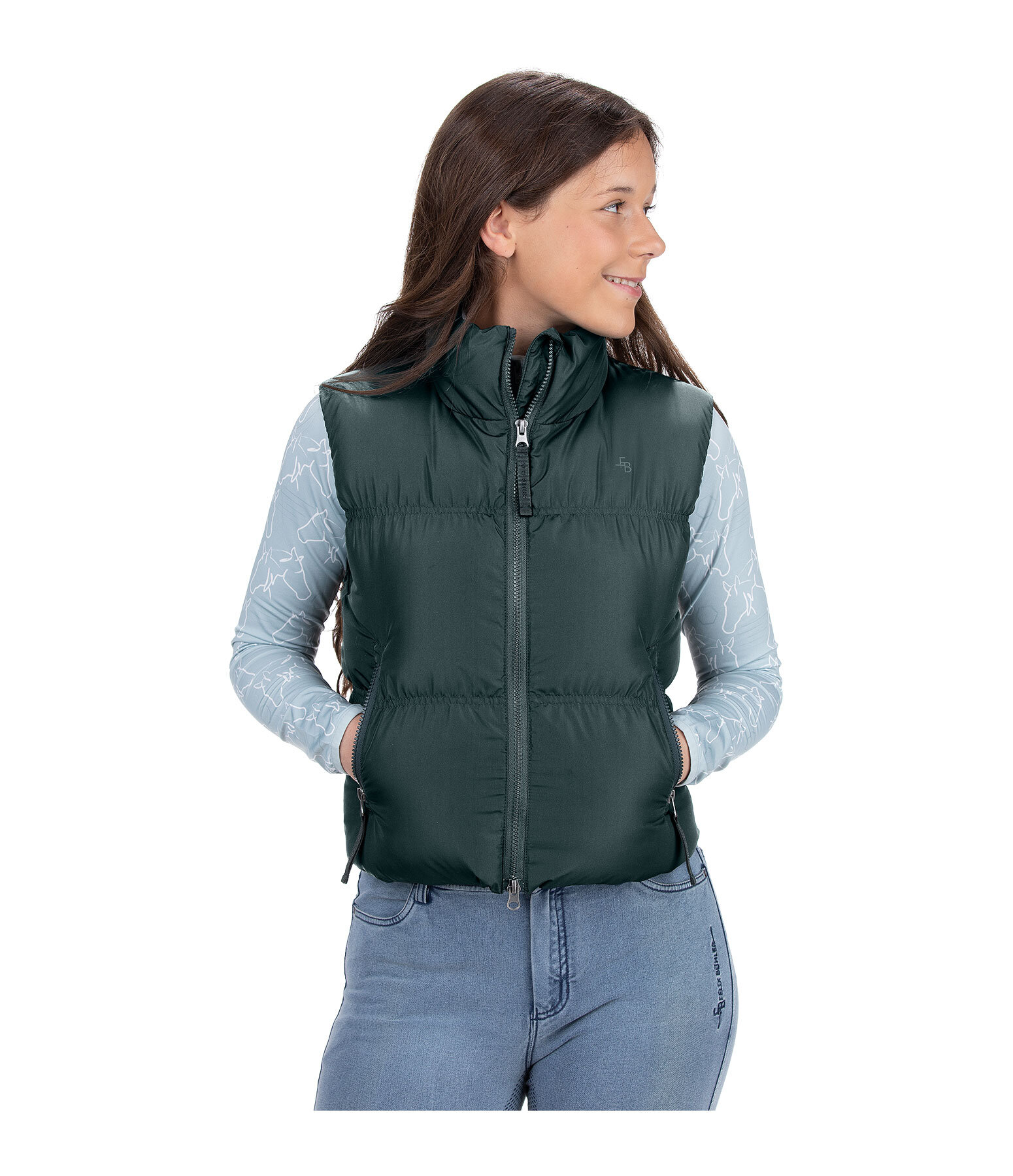 Children's Cropped Quilted Gilet
