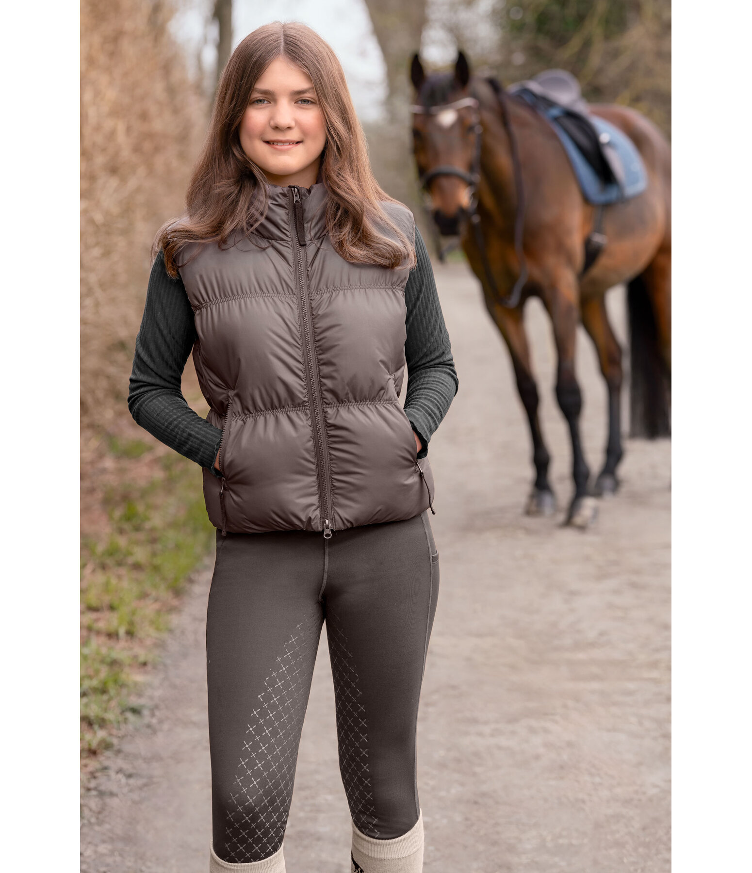 Children's Cropped Quilted Gilet