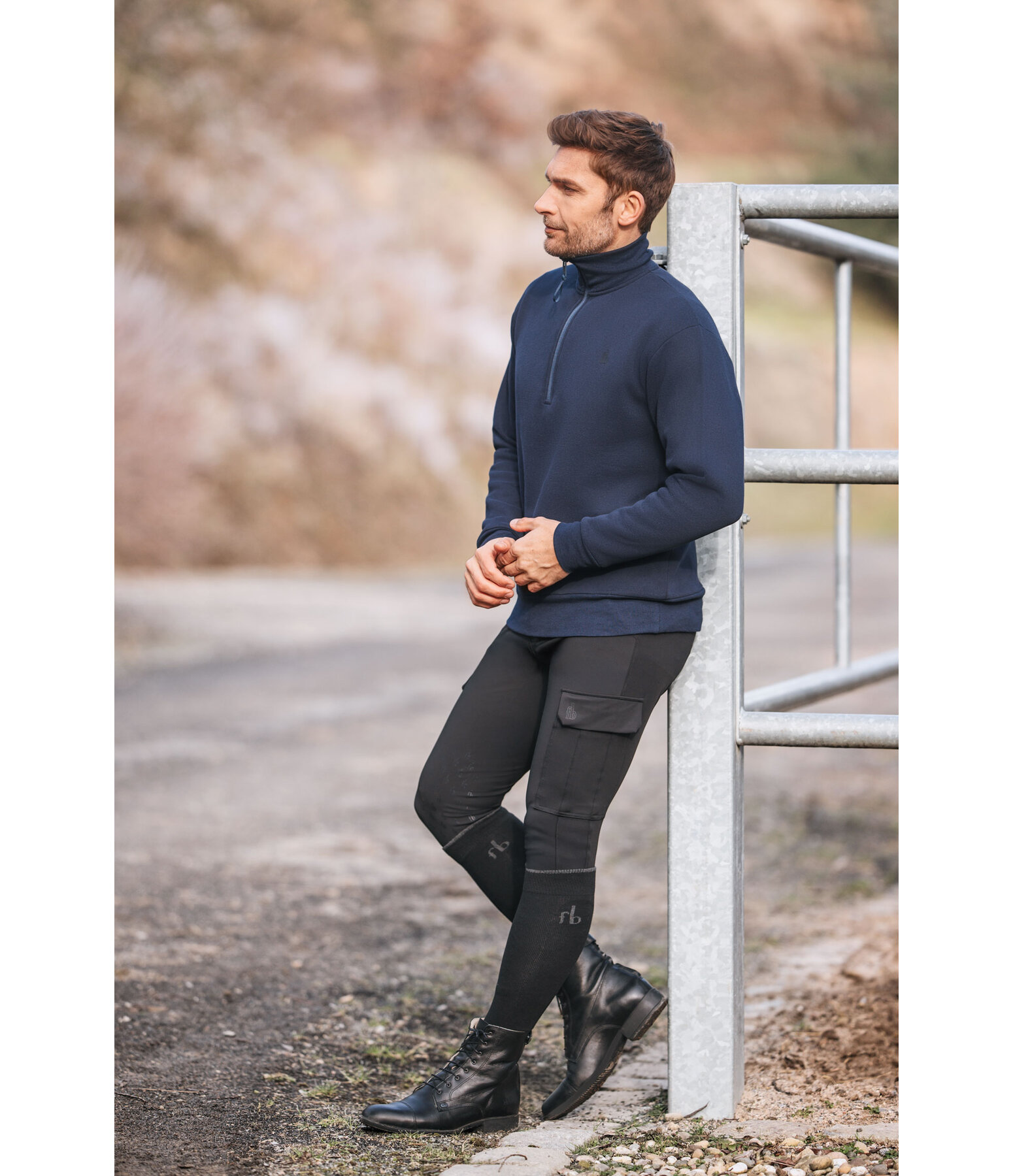 Men's Sweatshirt with Zip Collar Portland
