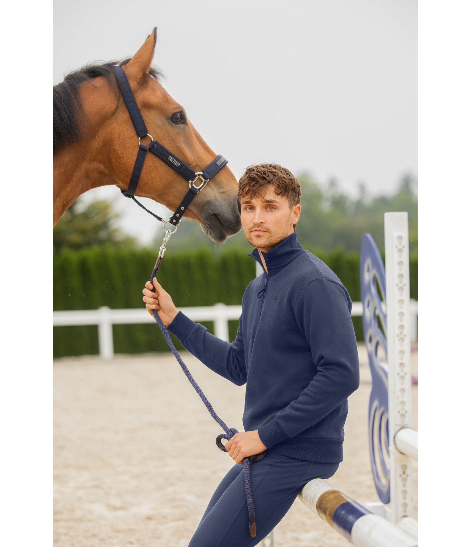 Men's Sweatshirt with Zip Collar Portland