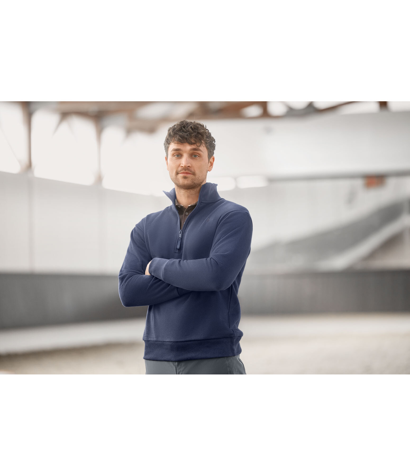 Men's Sweatshirt with Zip Collar Portland