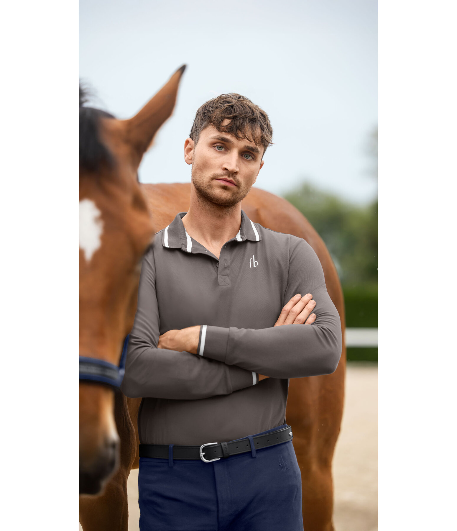 Men's Long Sleeve Functional Polo Shirt
