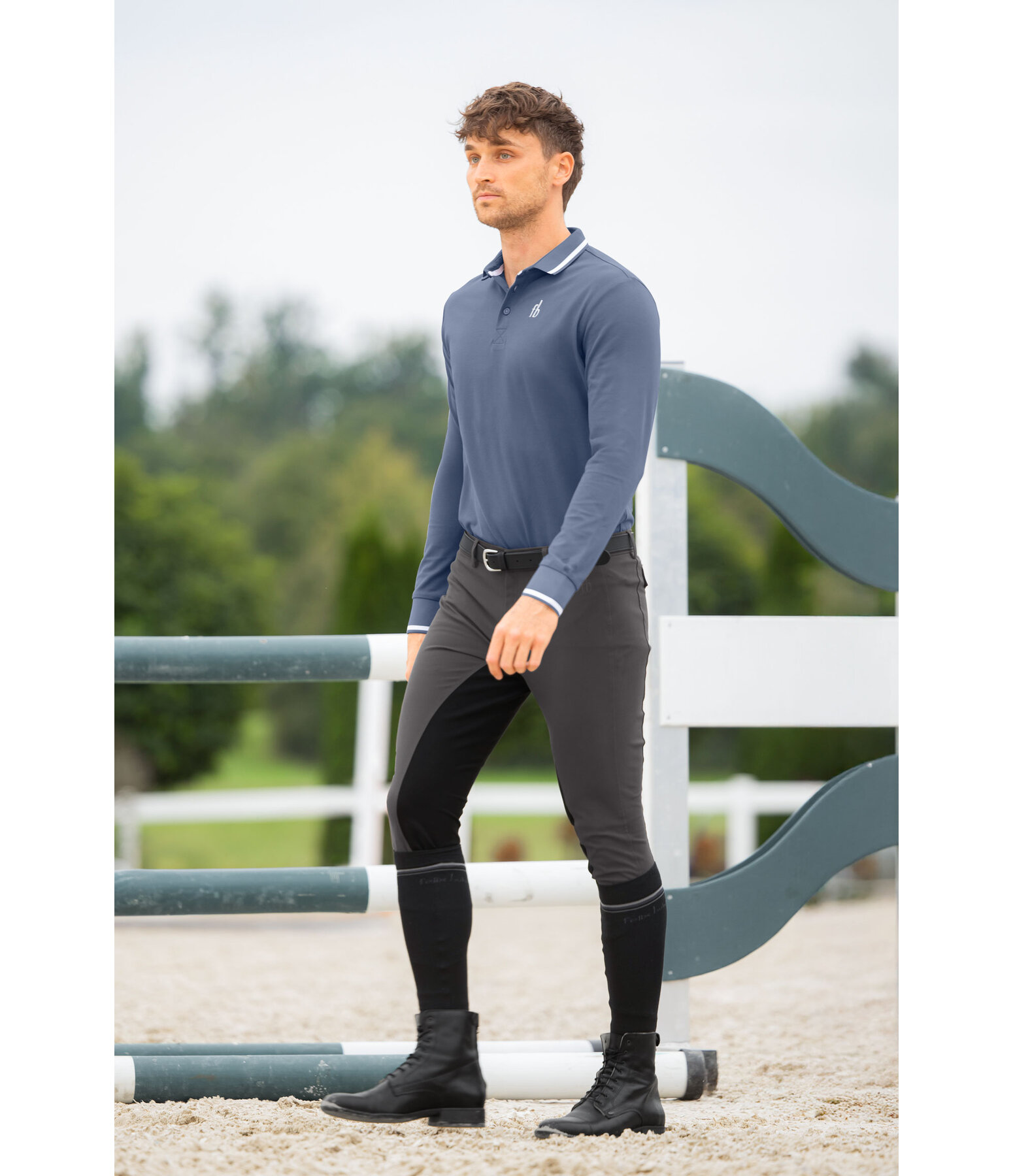 Men's Long Sleeve Functional Polo Shirt