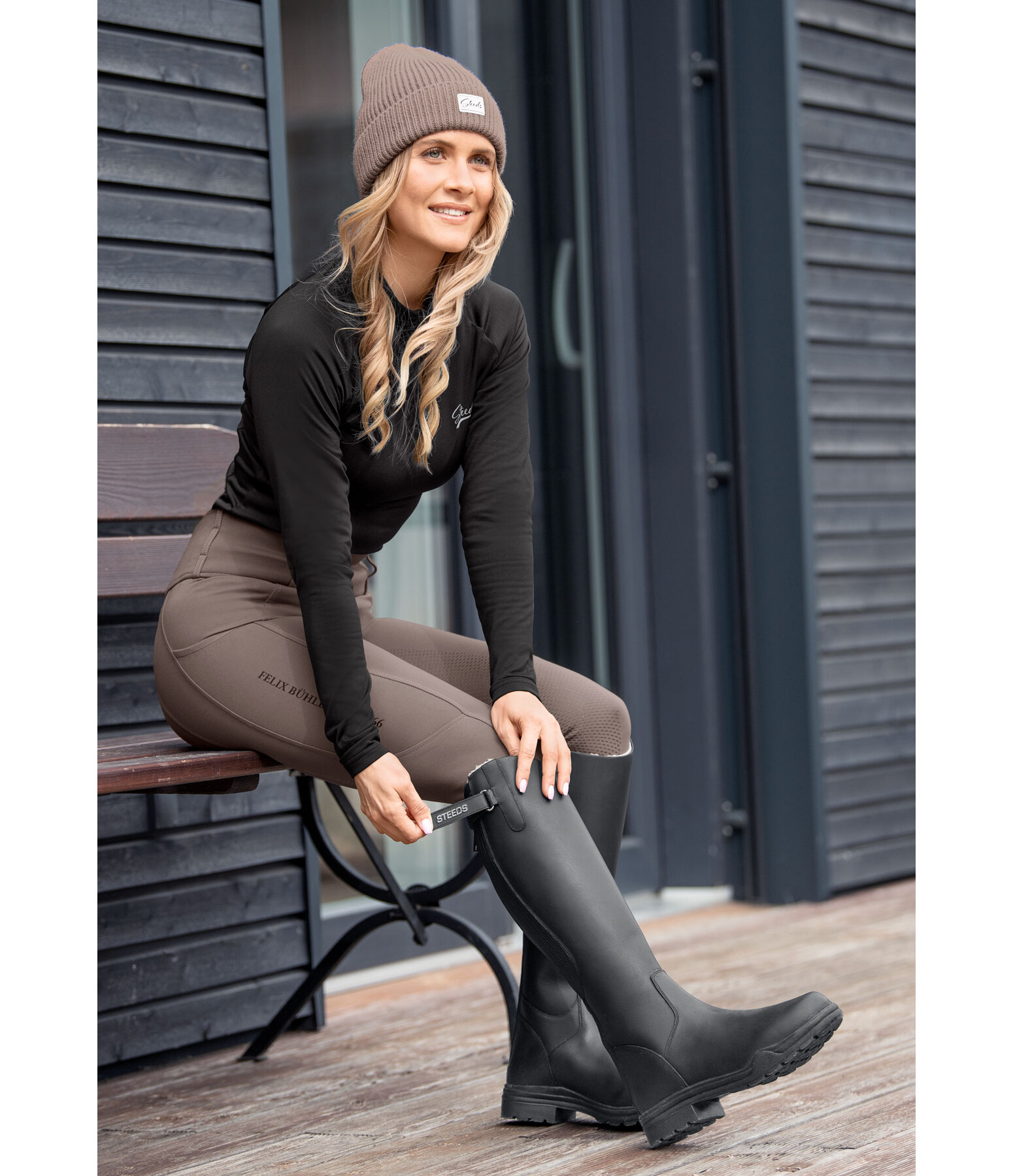 Long Winter Riding Boots Rancher III Black