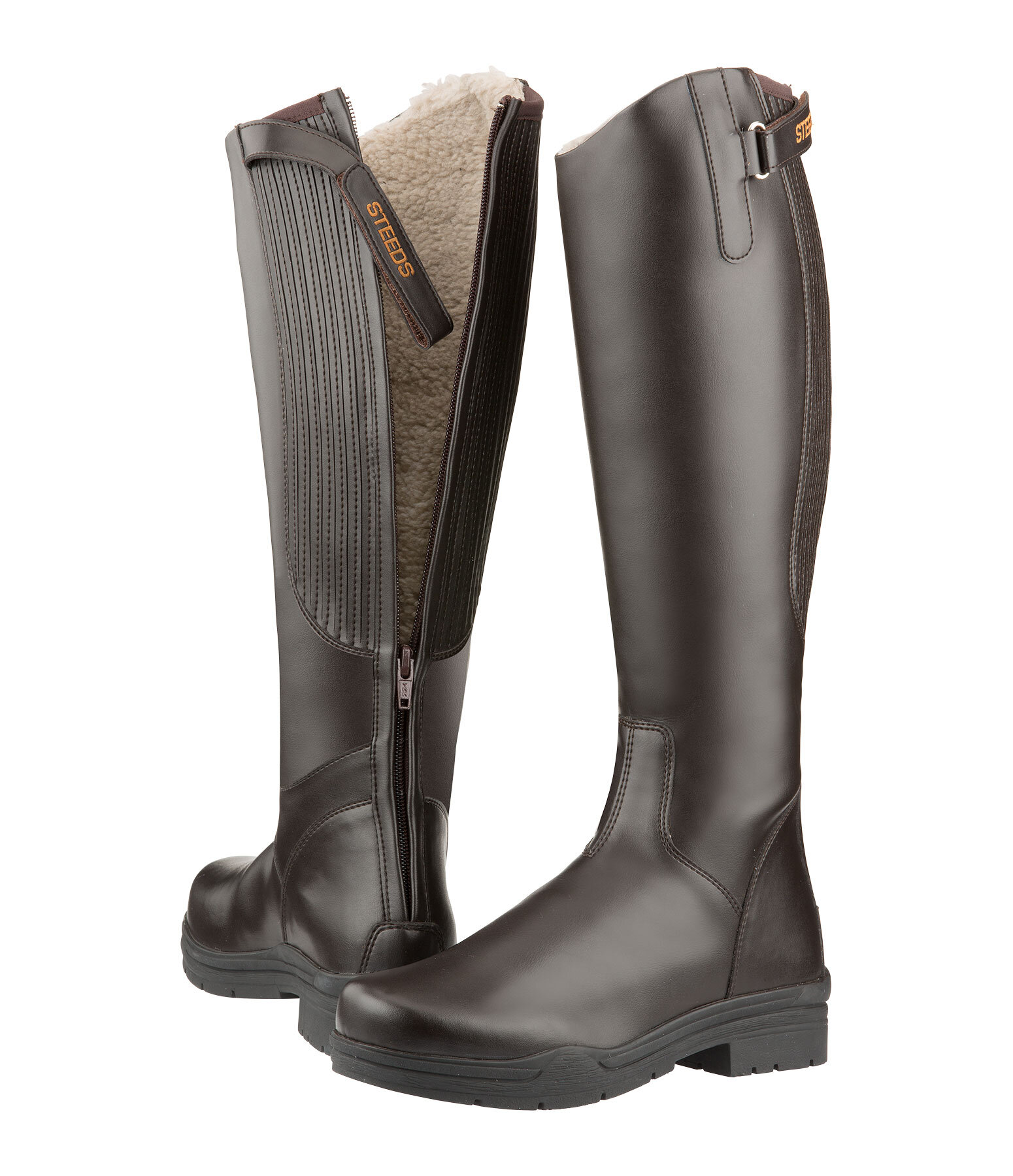 SYLKA Long Winter Riding Boots Barn dark brown