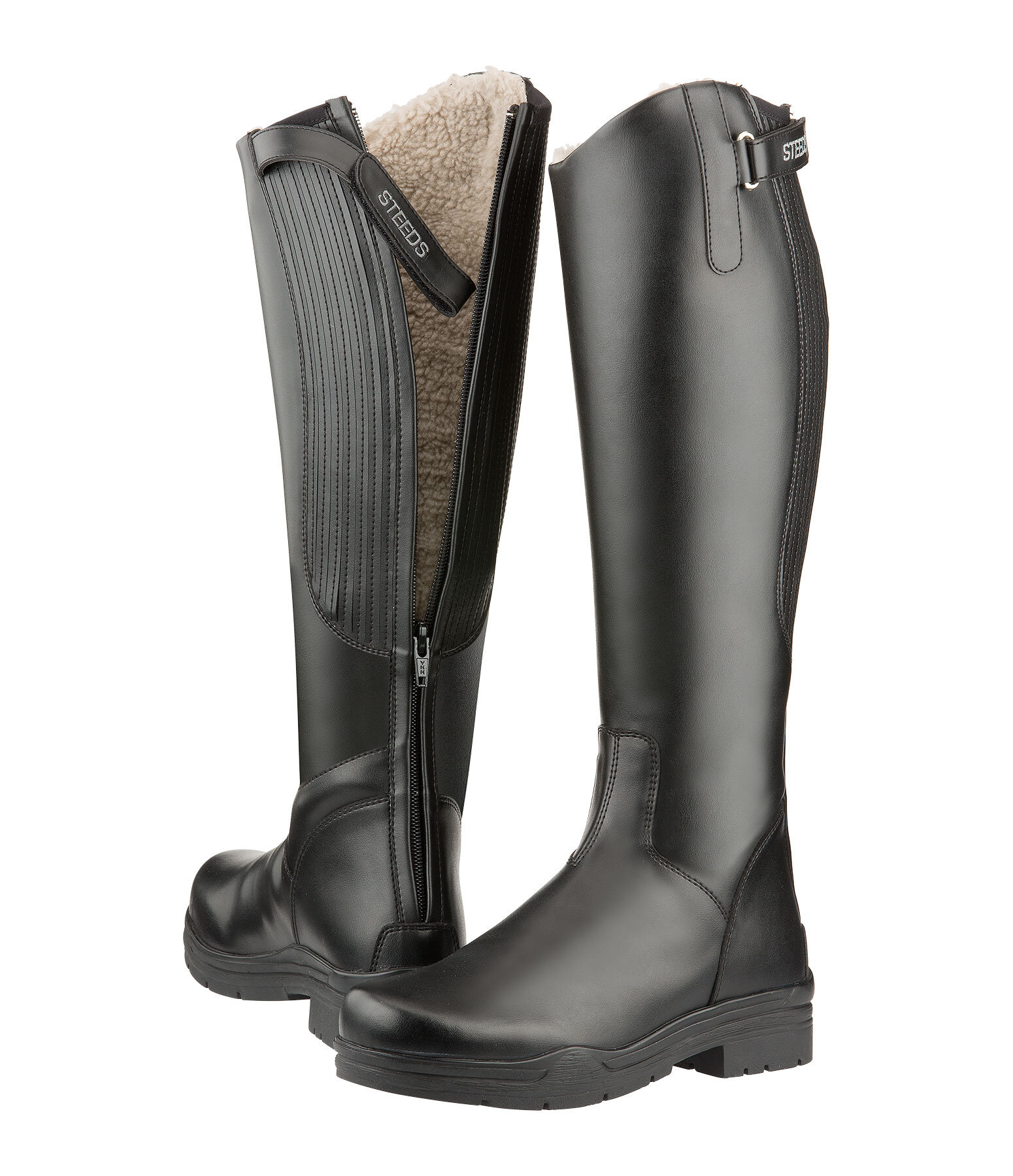 SYLKA Long Winter Riding Boots Barn black