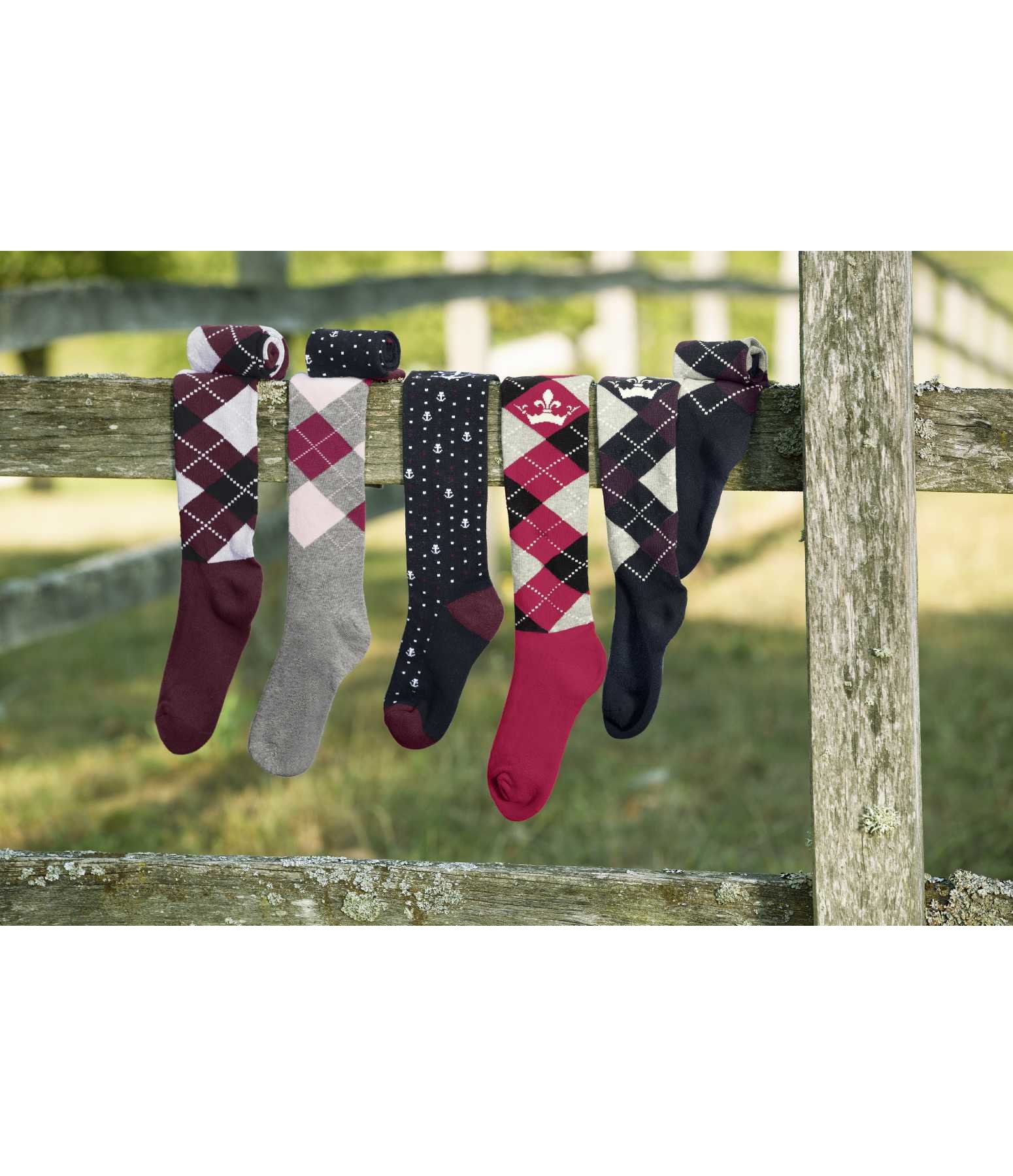 Argyle Knee High Socks