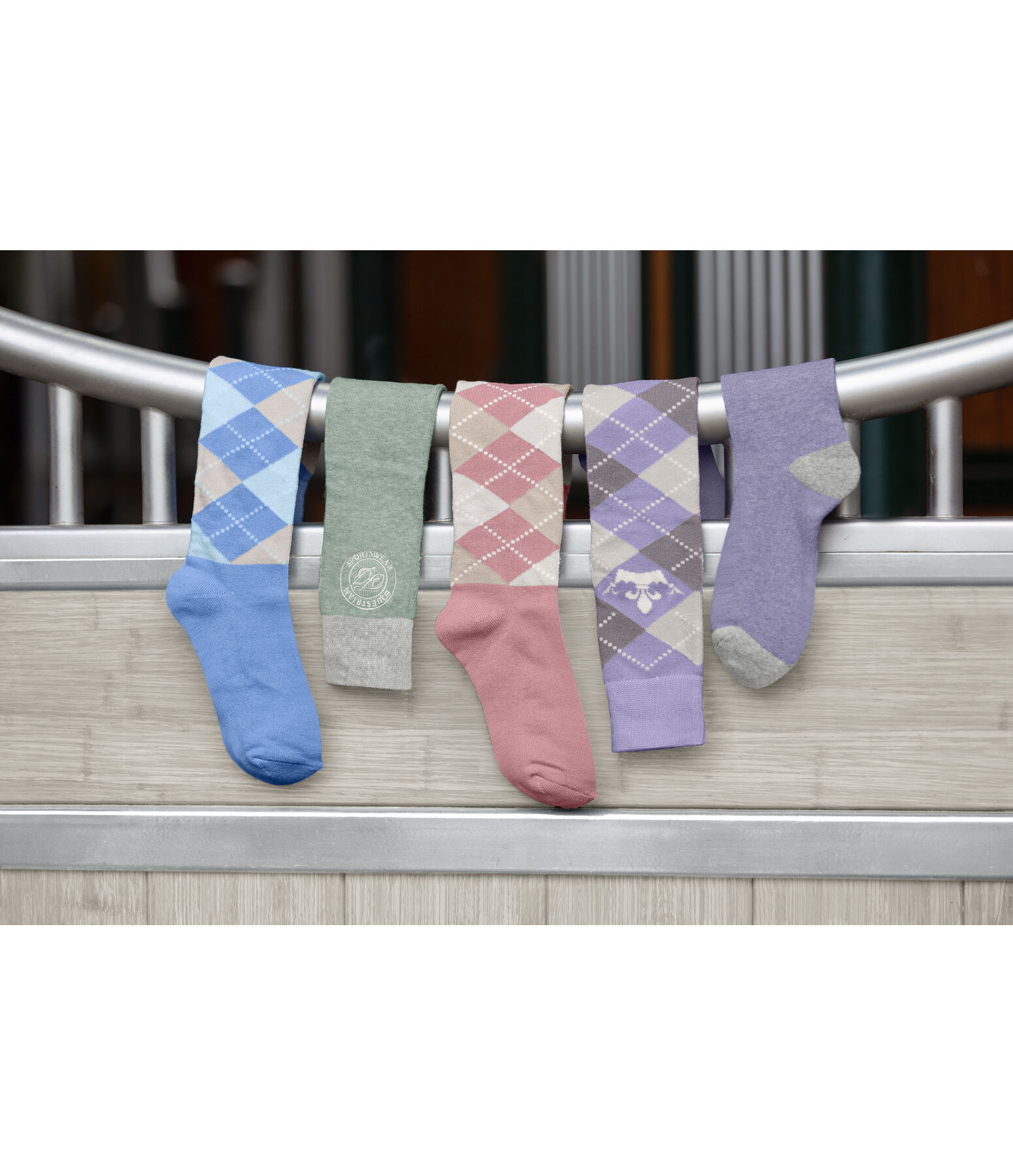 Argyle Knee High Socks
