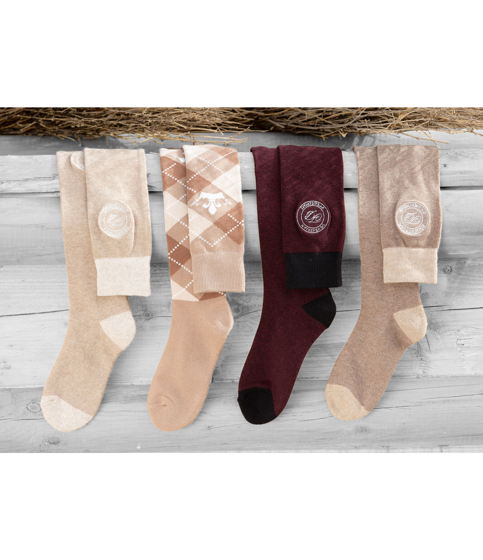 Argyle Knee High Socks