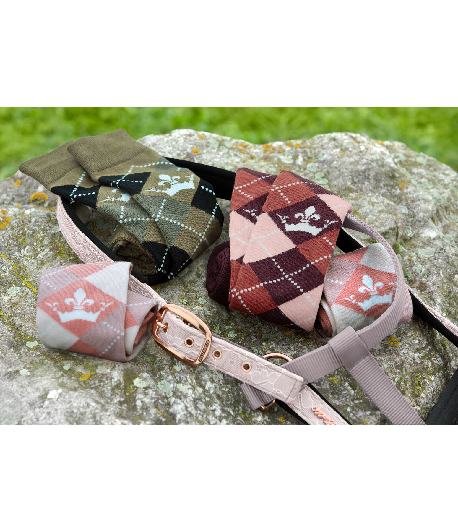 Argyle Knee High Socks