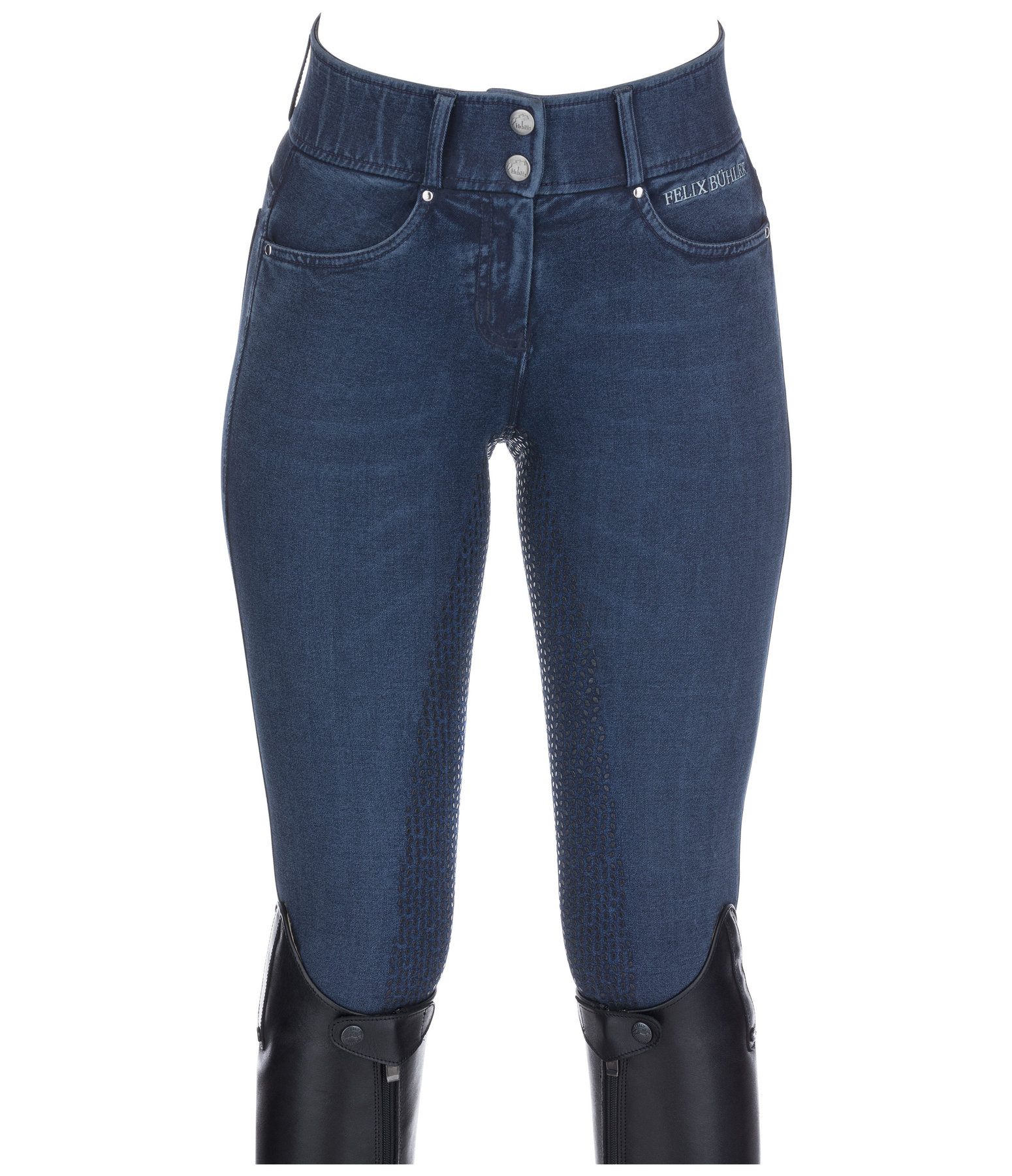 Denim Grip High Waist Breeches Helene