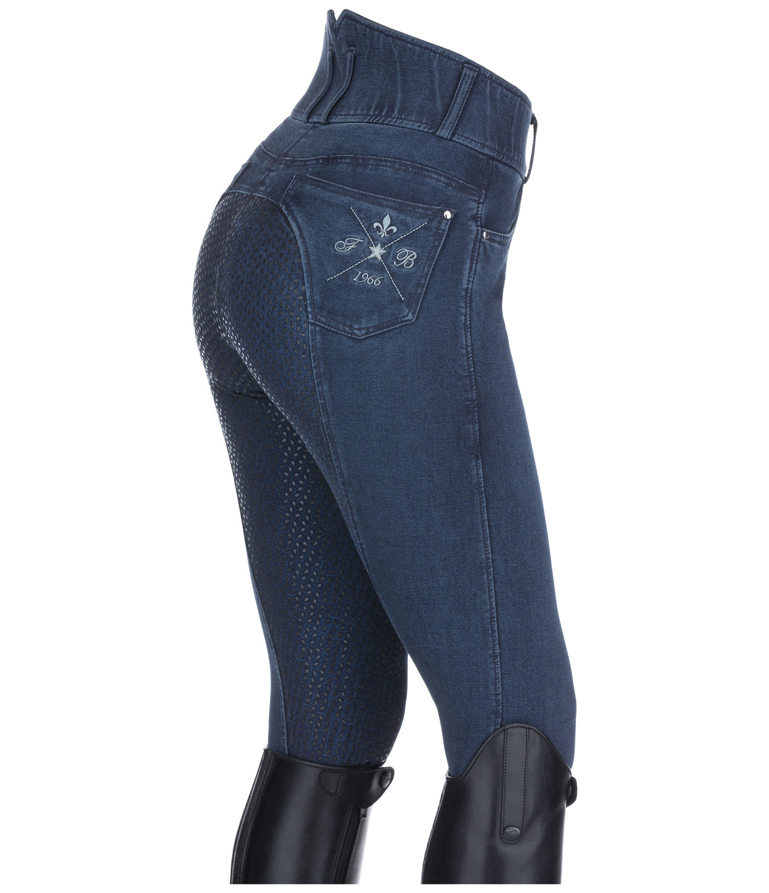 Denim Grip High Waist Breeches Helene
