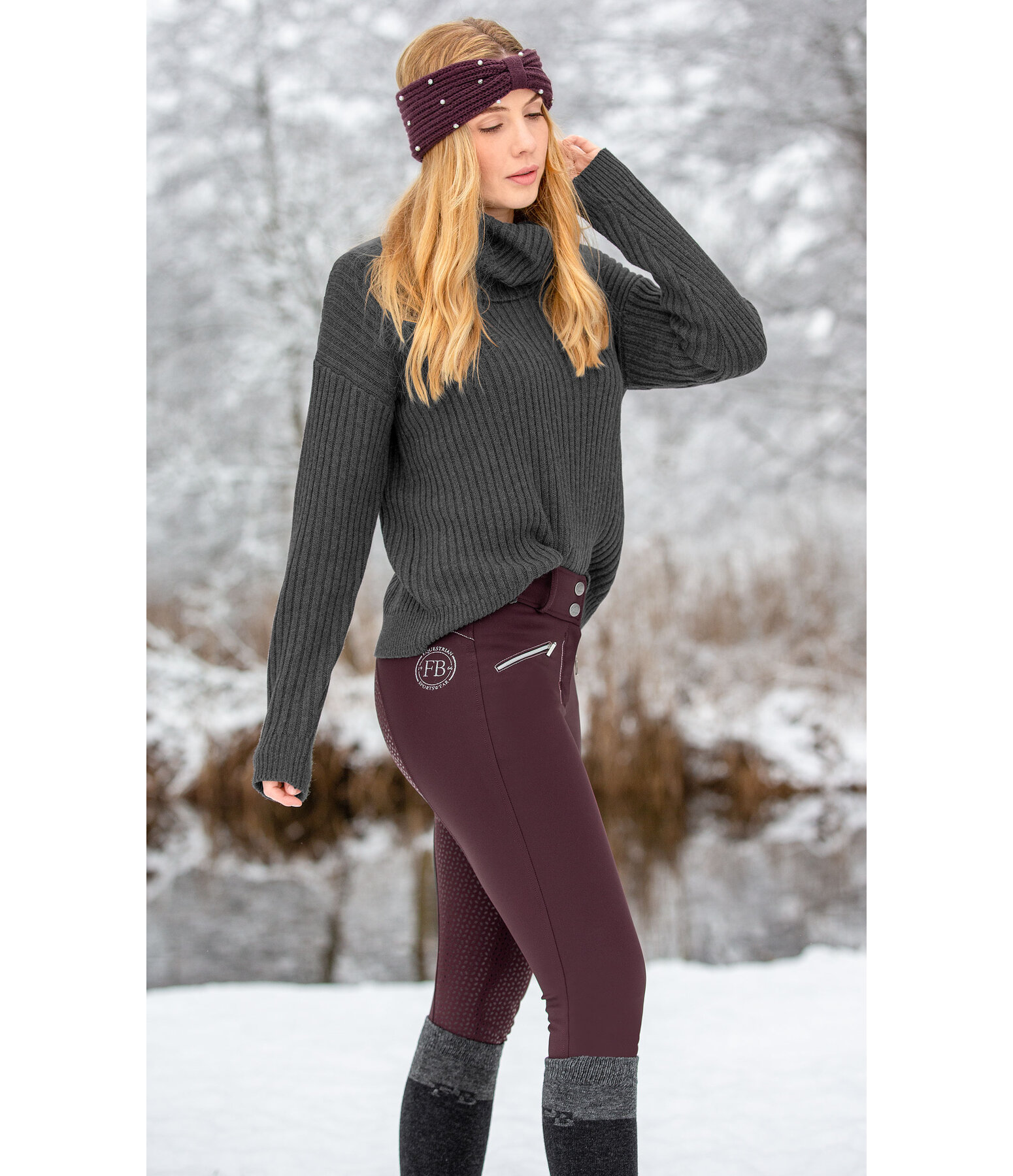 Grip Thermal High Waist Full Seat Softshell Breeches Ariana