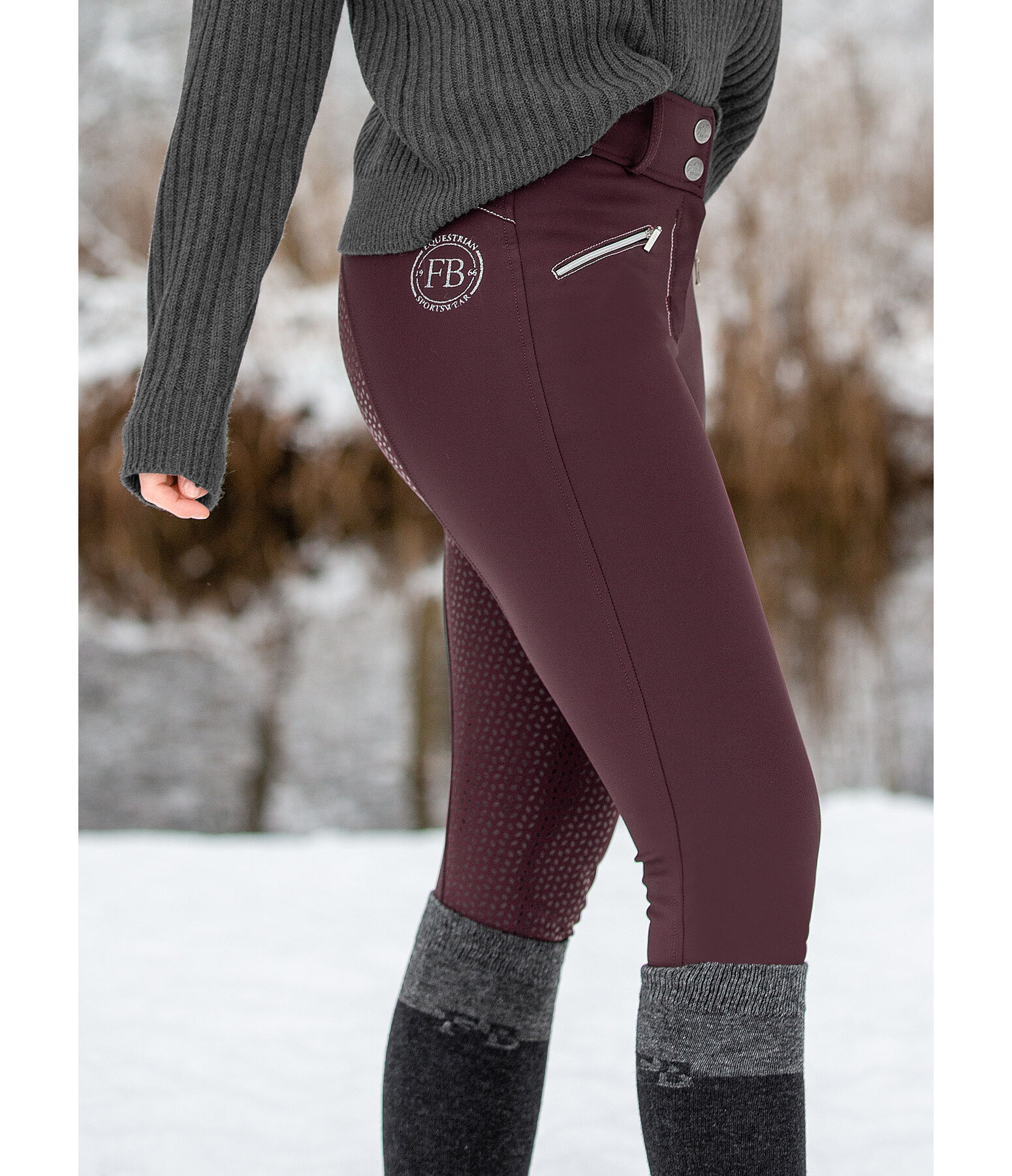 Grip Thermal High Waist Full Seat Softshell Breeches Ariana