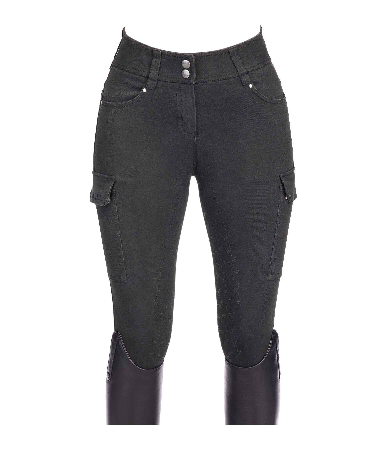High Waist Denim Grip Breeches Laura