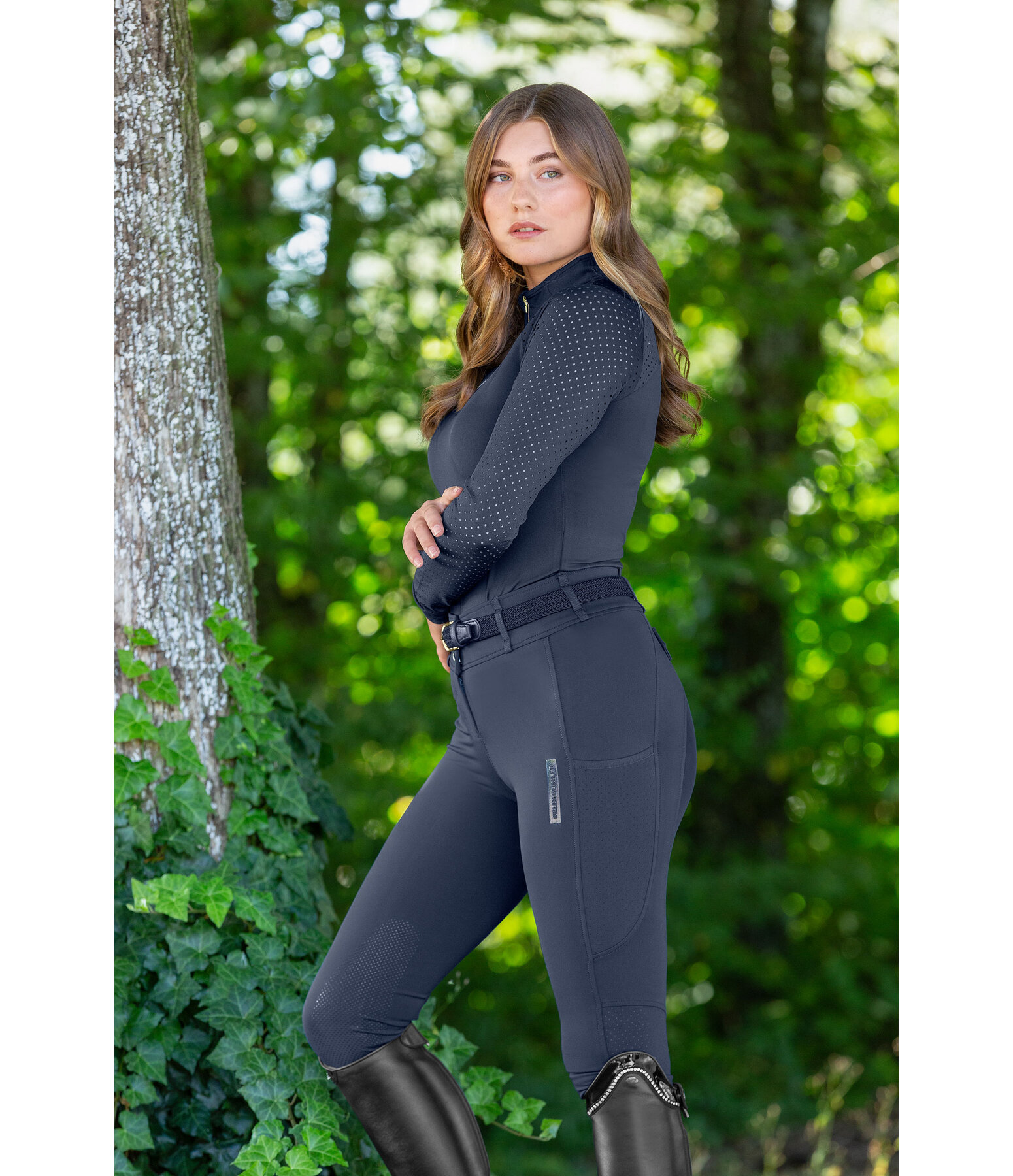 Hybrid Grip Knee Patch Breeches Mesh Romy