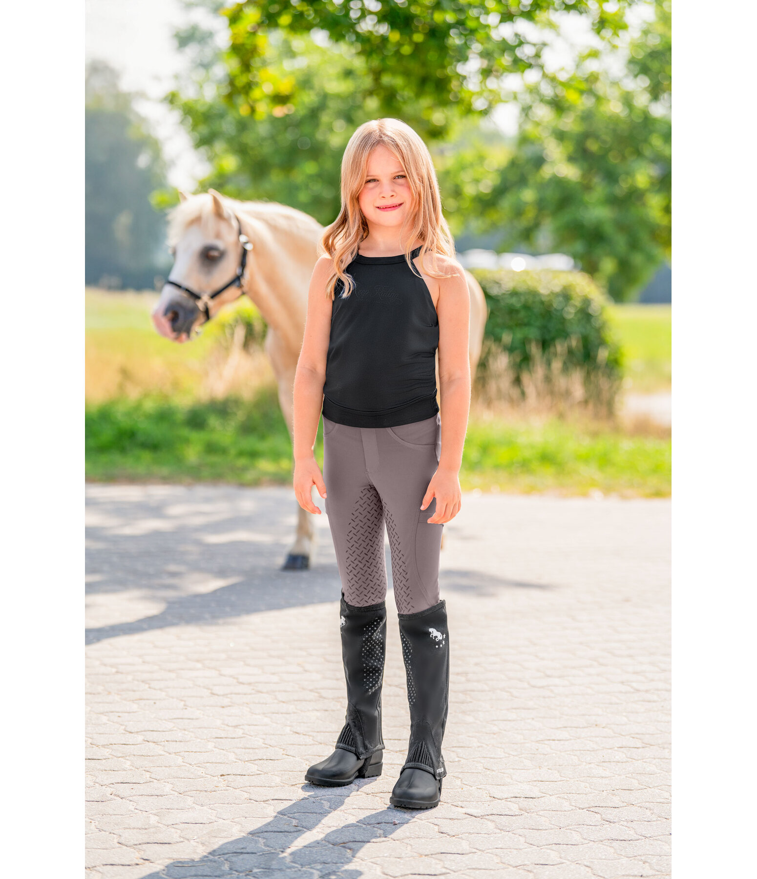 Children's Hybrid Grip Full Seat Riding Tights Eloise