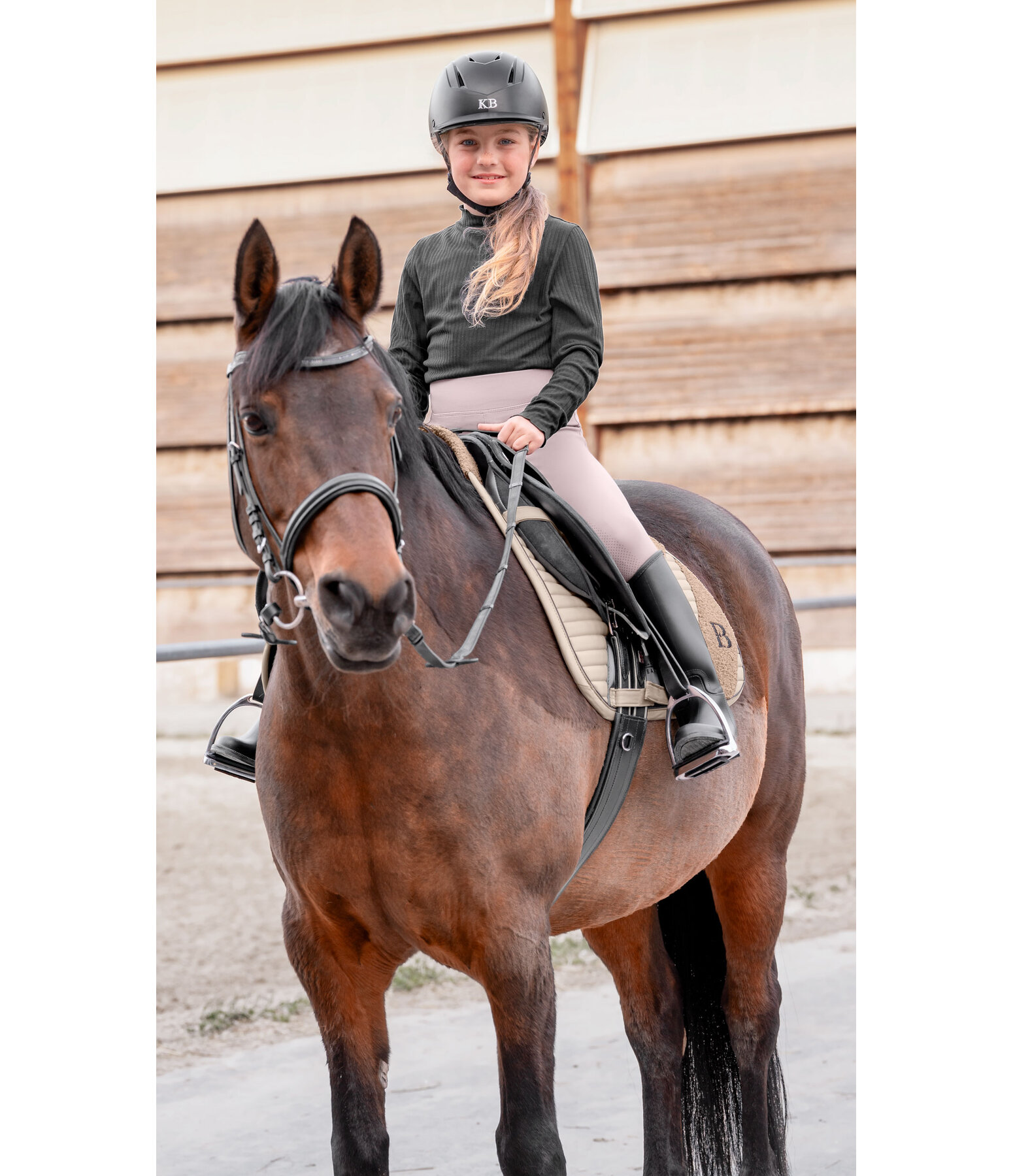Children's Grip Knee Patch Riding Tights Beginner