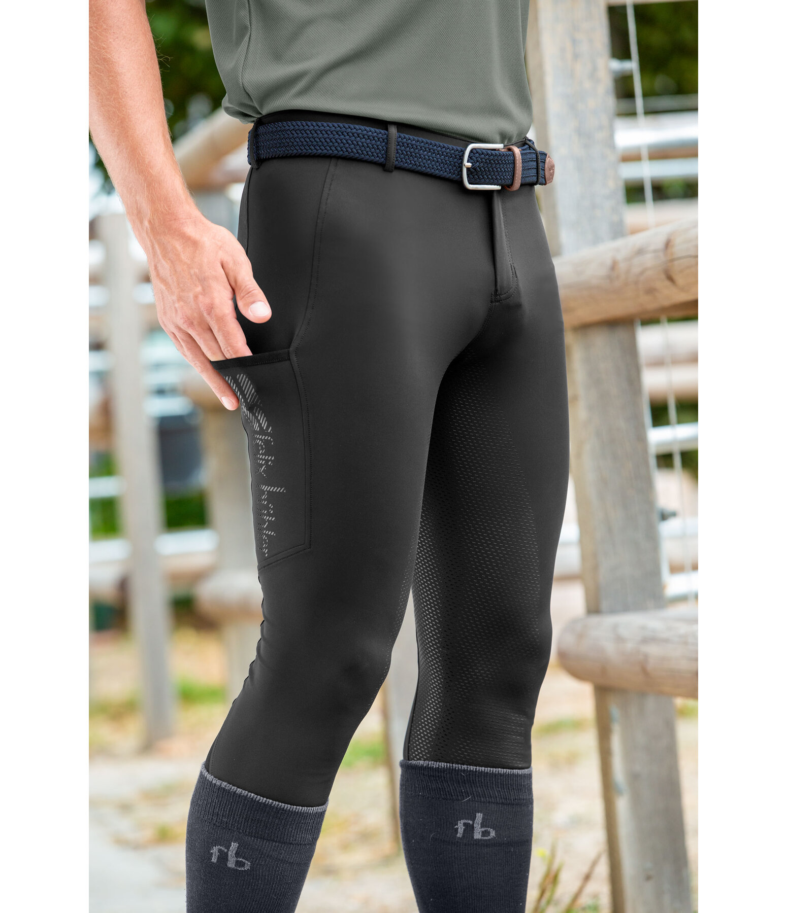 Men's Hybrid Grip Full Seat Breeches Performance Tacoma