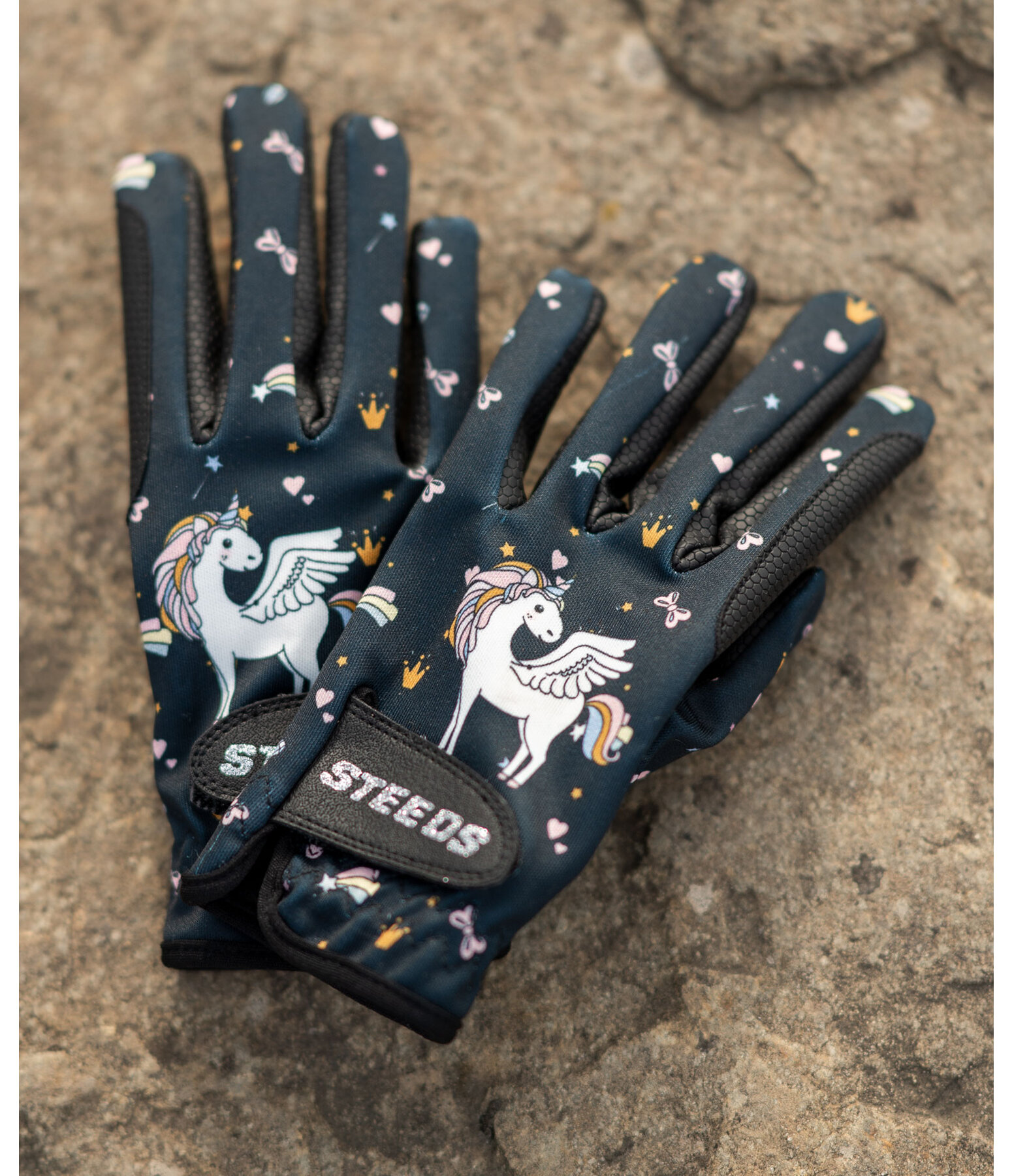 Childrens Winter Riding Gloves Unicorn