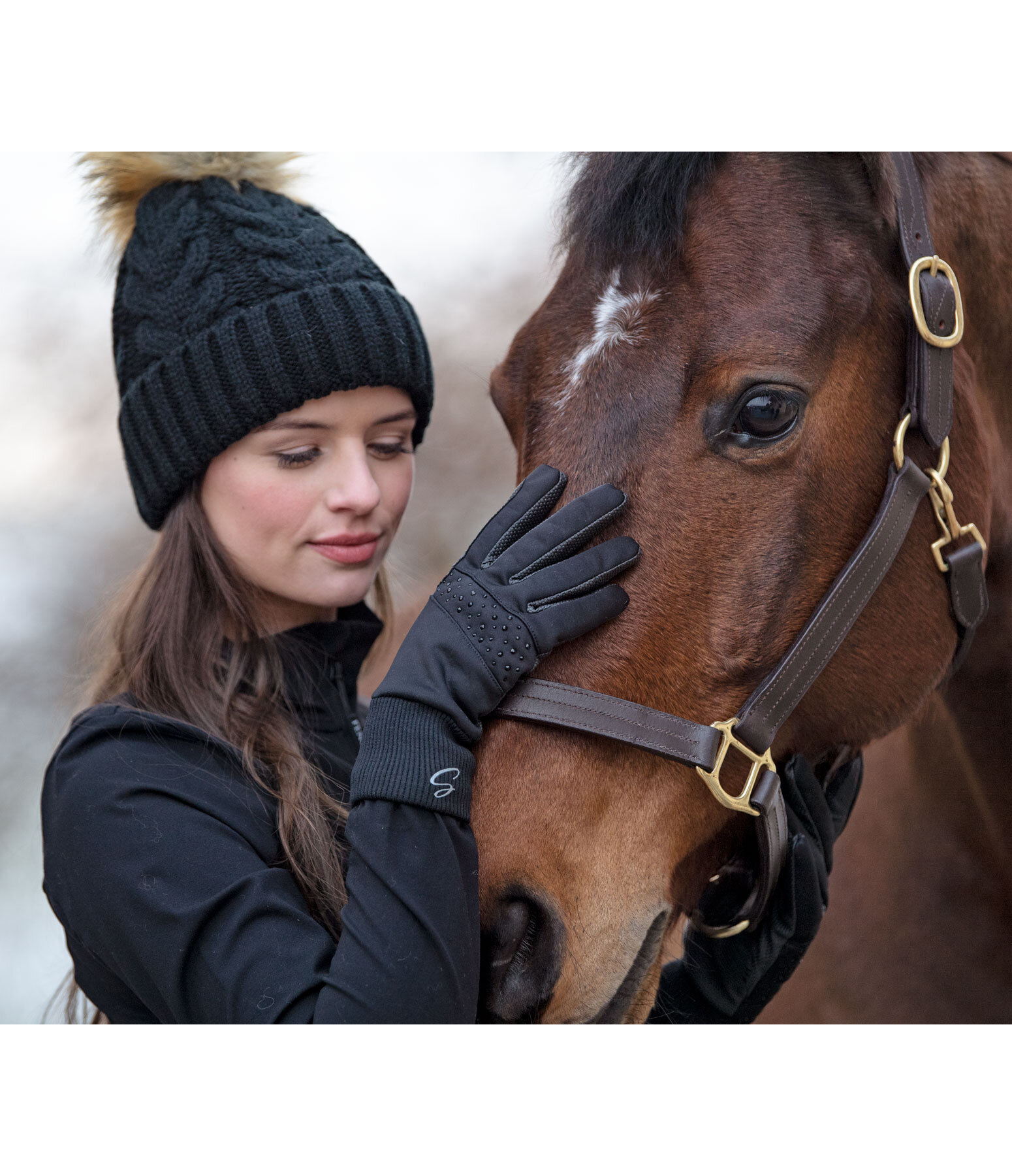 Winter Soft Shell Riding Gloves Sparkle