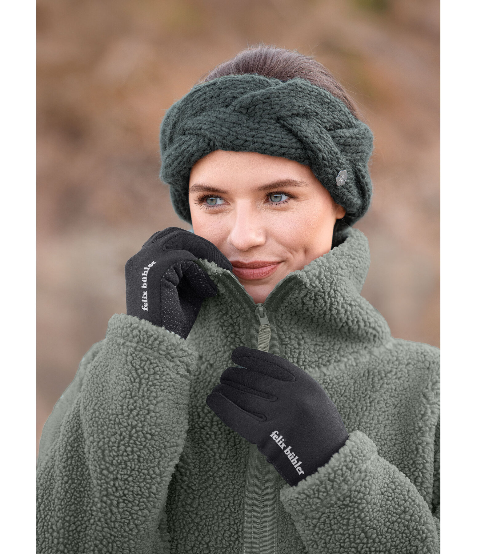 Winter Fleece Gloves Glacier
