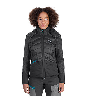 EQUESTRIAN WORK WEAR Wool Mix Knitted Fleece Hybrid Jacket with Hood - 200004
