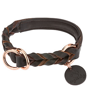sugar dog Woven Leather Pull Stop Dog Collar Valesca - 231004-M-DB