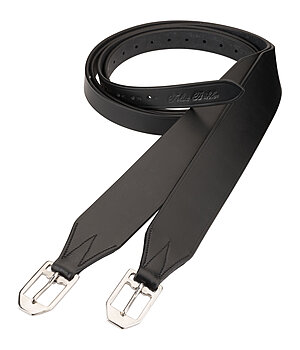 Cwell Equine Staffe In Pelle Morbida Con Inserti Nylon – Regolabili Con Fori Numerati, Fibbie Curve In Acciaio Inox (Lunghezza 116,8 Cm)