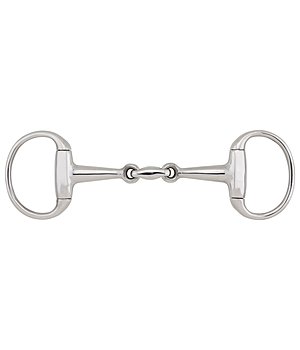 SILK STEEL Eggbutt Snaffle Bit, Double-Jointed - 350352