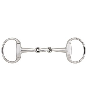 SILK STEEL Eggbutt Snaffle Bit, Double-Jointed - 350352