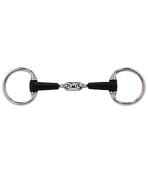 SHOWMASTER Rubber Eggbutt Snaffle Bit Double-Jointed - 350410-5
