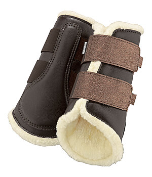 SHOWMASTER Teddy Fleece Dressage Boot Sparkling Moment, Front Legs - 530760-F-BR