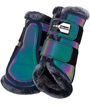 STEEDS Hi-Vis Boots Holographic, Front Legs - 600000